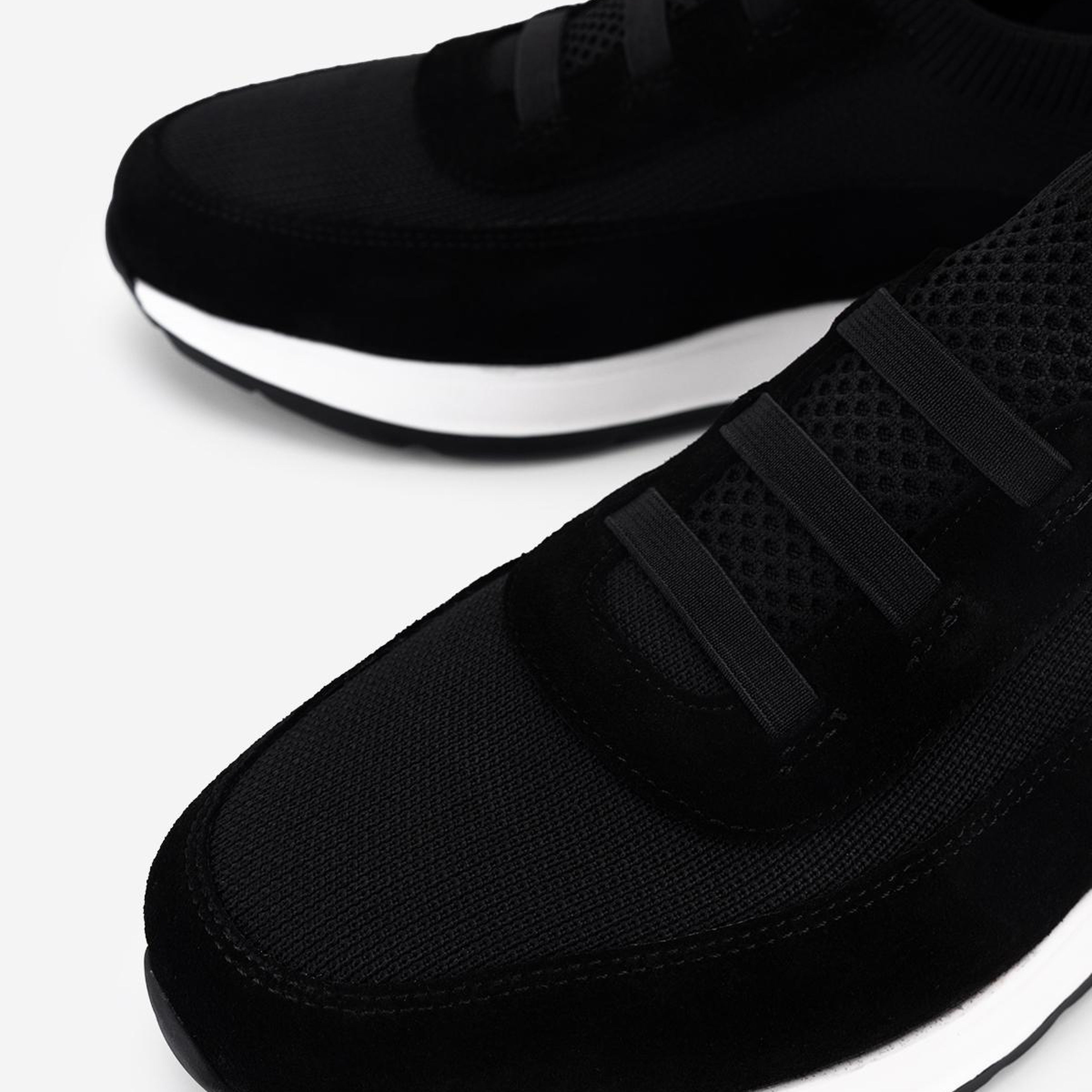 Valmenti Erkek Deri & Tekstil Siyah Sneakers & Spor Ayakkabı