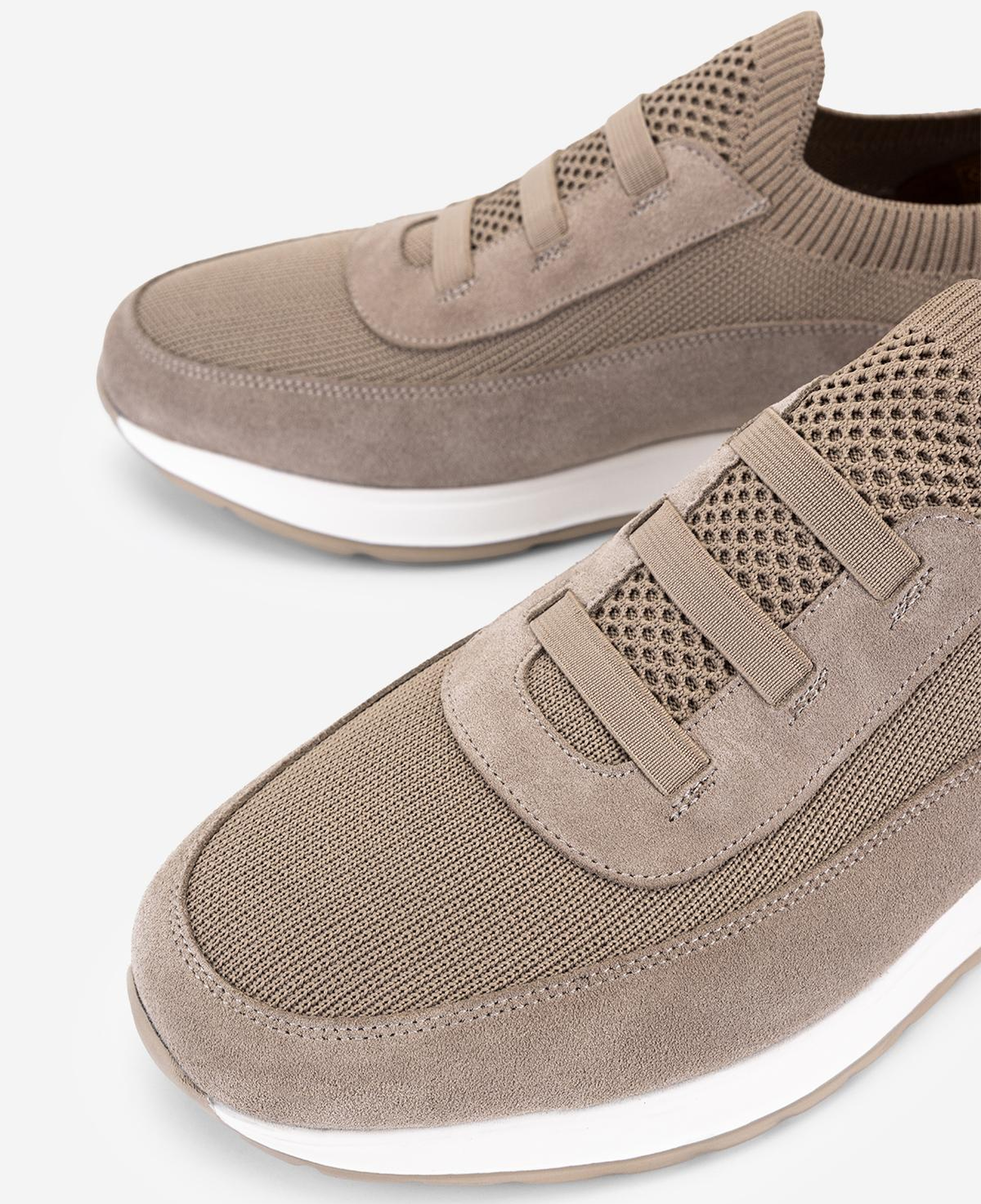 Valmenti Erkek Deri & Tekstil Taupe Sneakers & Spor Ayakkabı