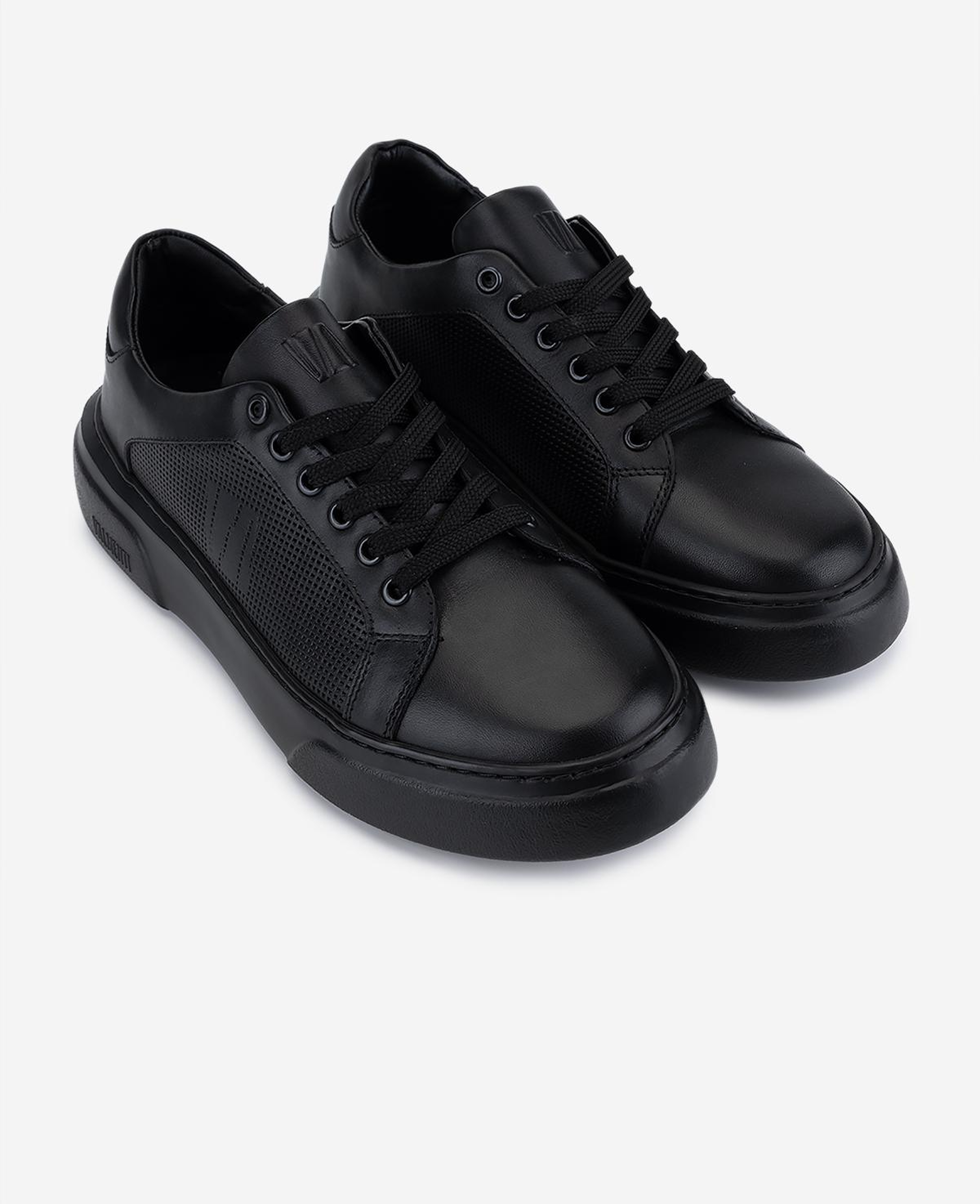 Valmenti Erkek Hakiki Deri Siyah Sneakers & Spor Ayakkabı