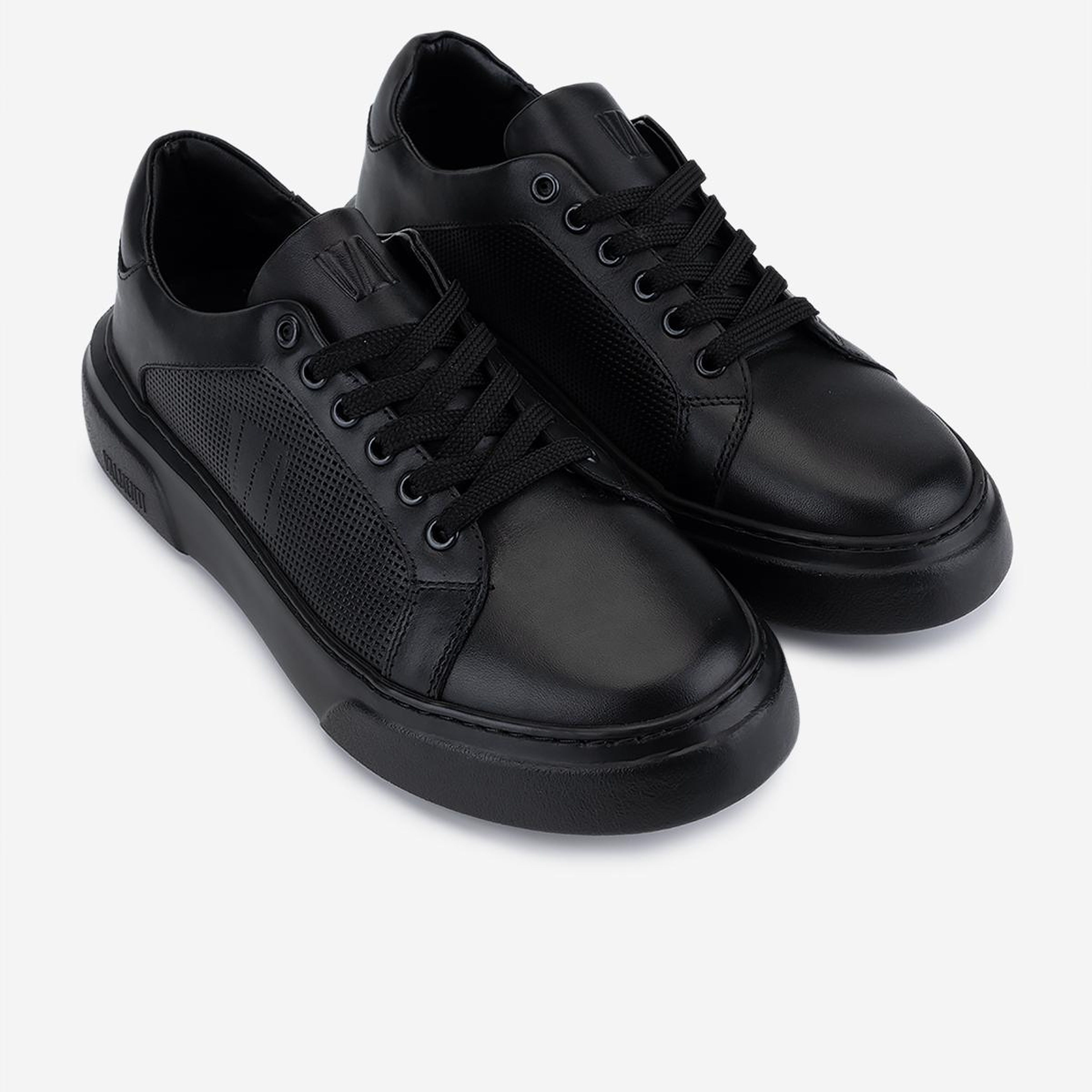 Valmenti Erkek Hakiki Deri Siyah Sneakers & Spor Ayakkabı