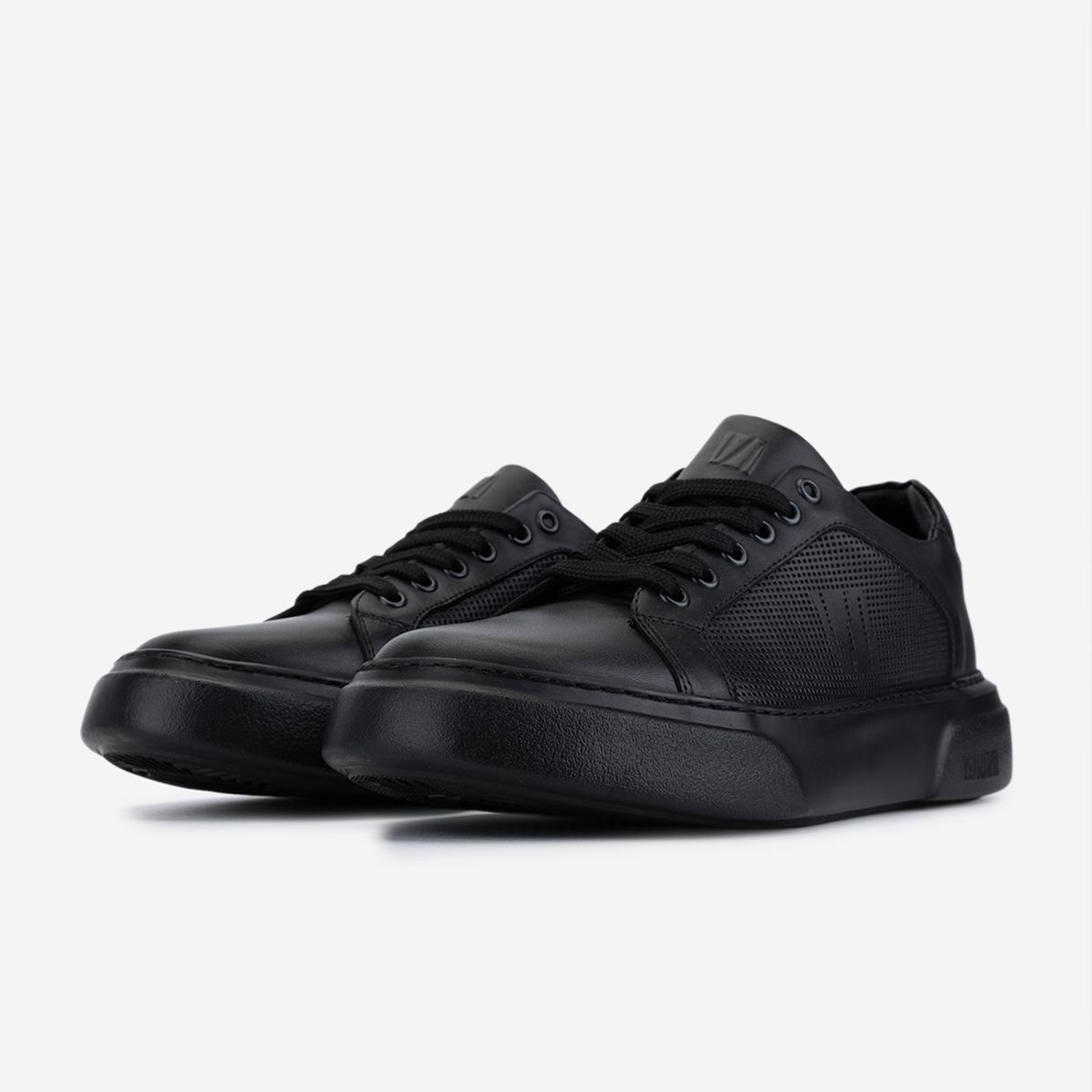 Valmenti Erkek Hakiki Deri Siyah Sneakers & Spor Ayakkabı