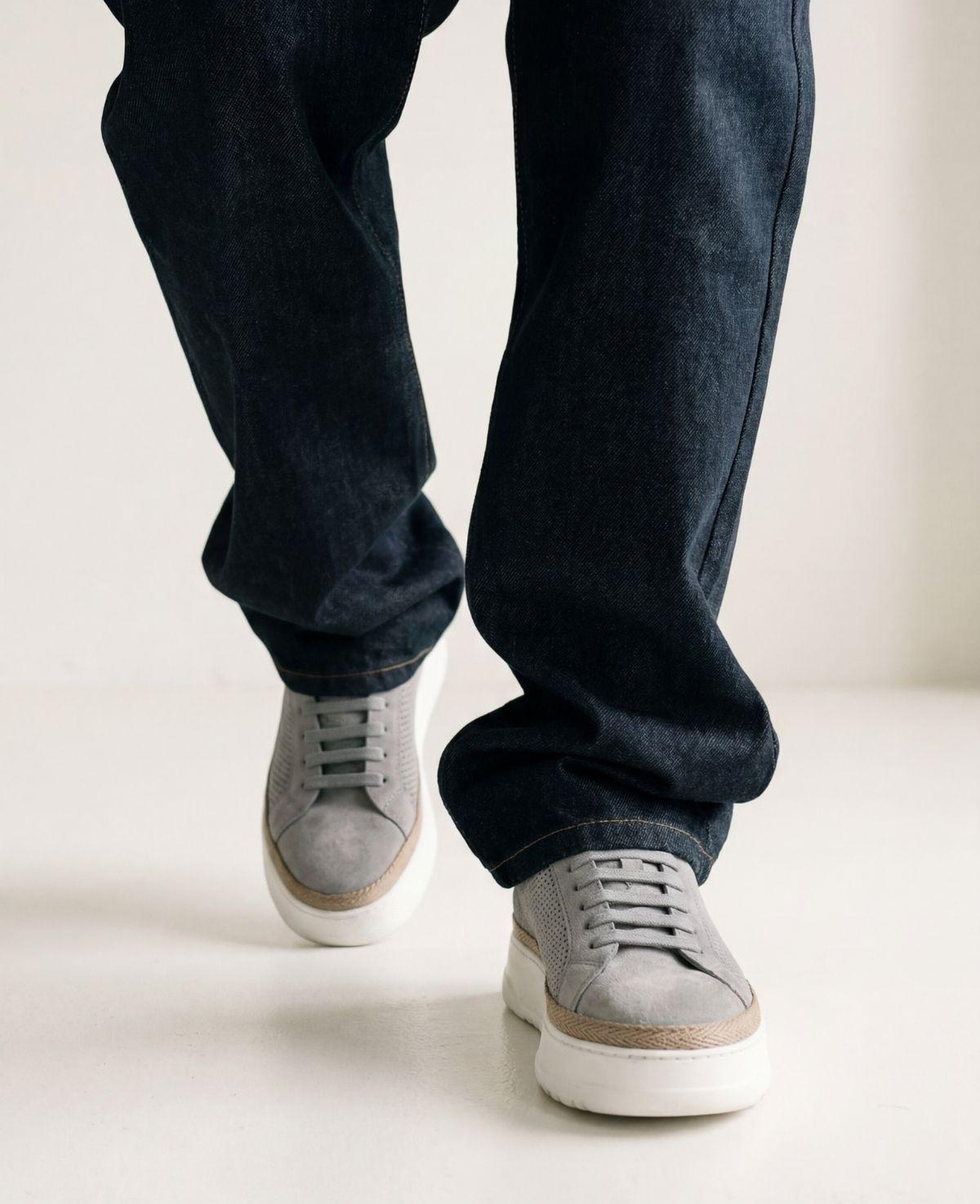 Valmenti Erkek Hakiki Deri Gri Sneakers & Spor Ayakkabı