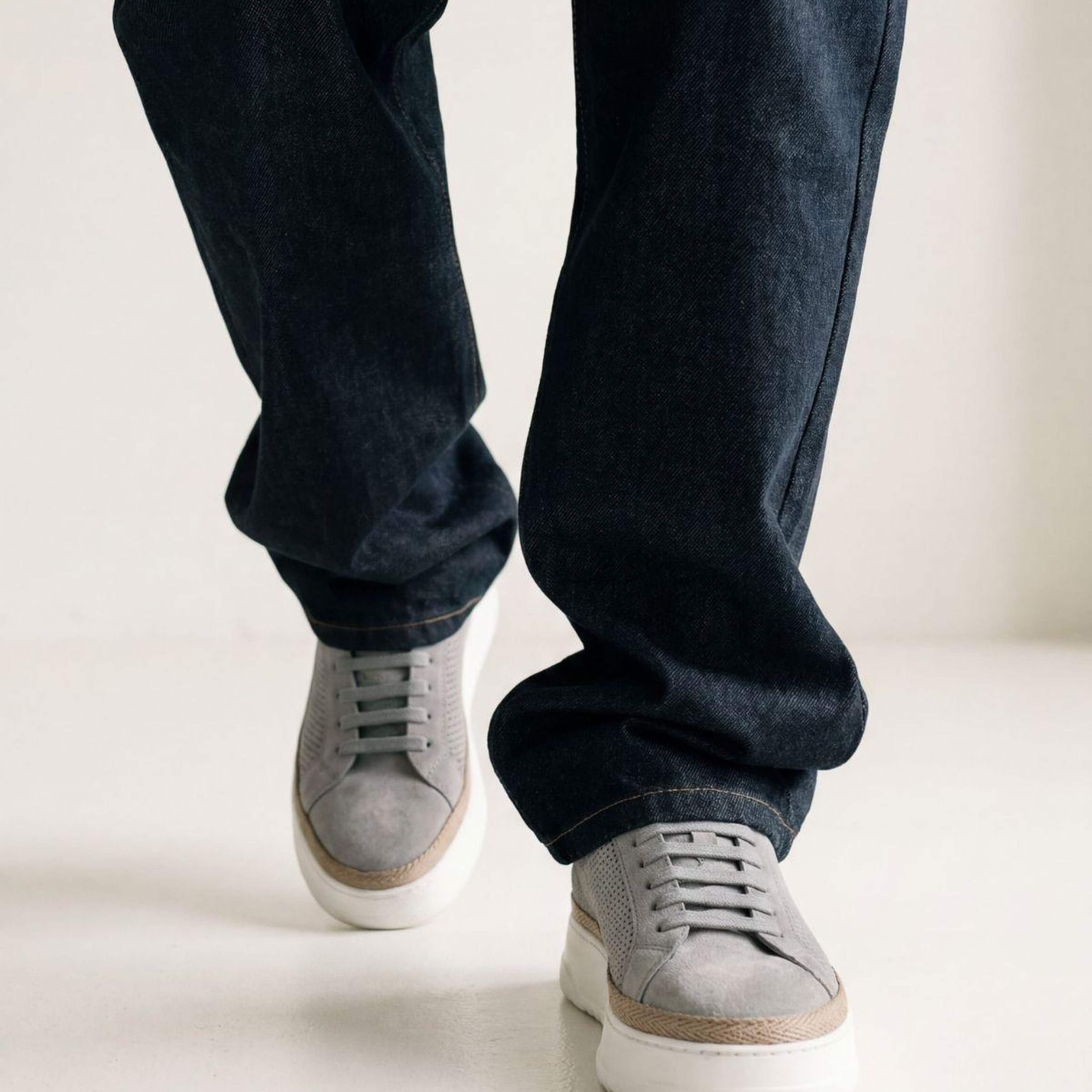 Valmenti Erkek Hakiki Deri Gri Sneakers & Spor Ayakkabı