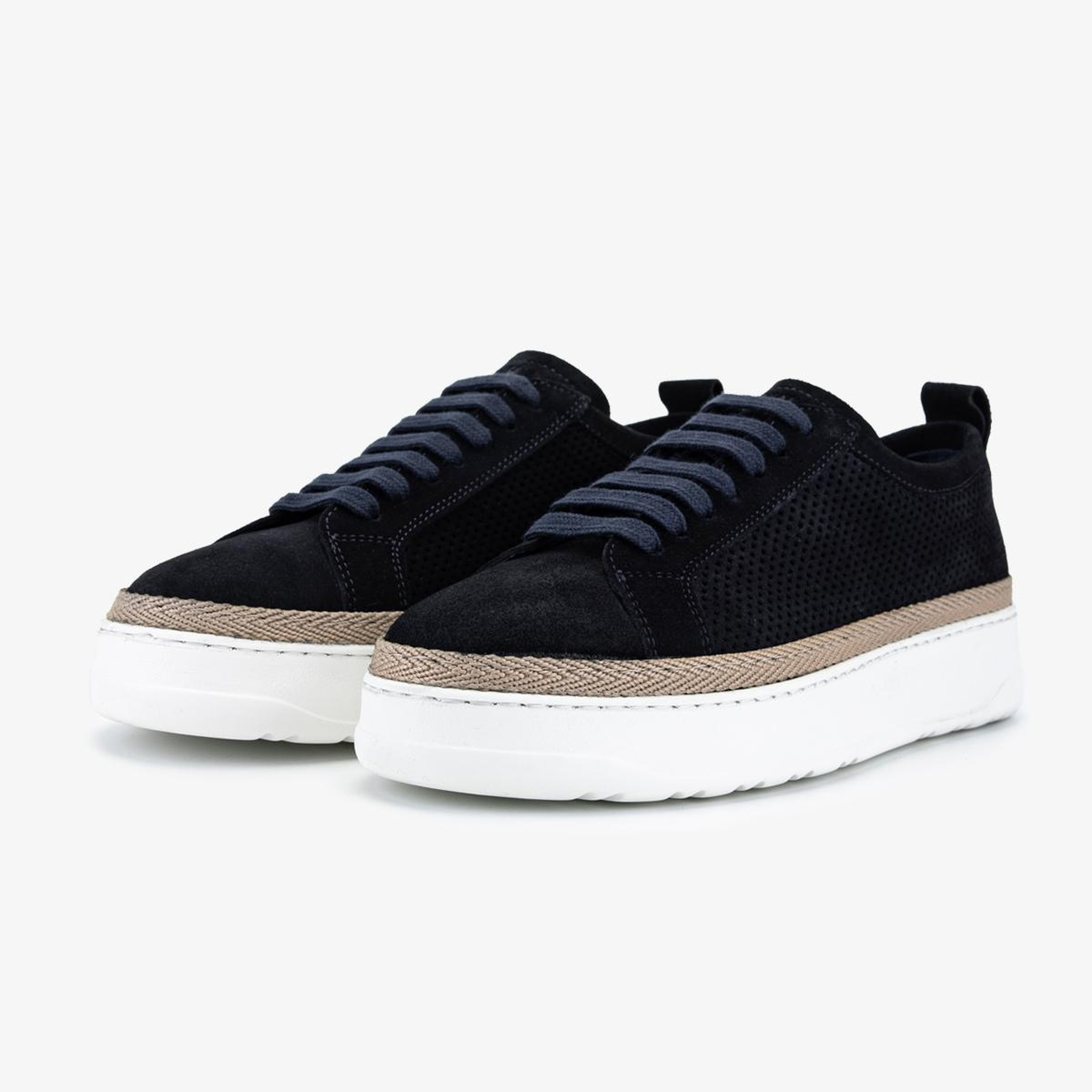 Valmenti Erkek Hakiki Deri Lacivert Süet Sneakers & Spor Ayakkabı