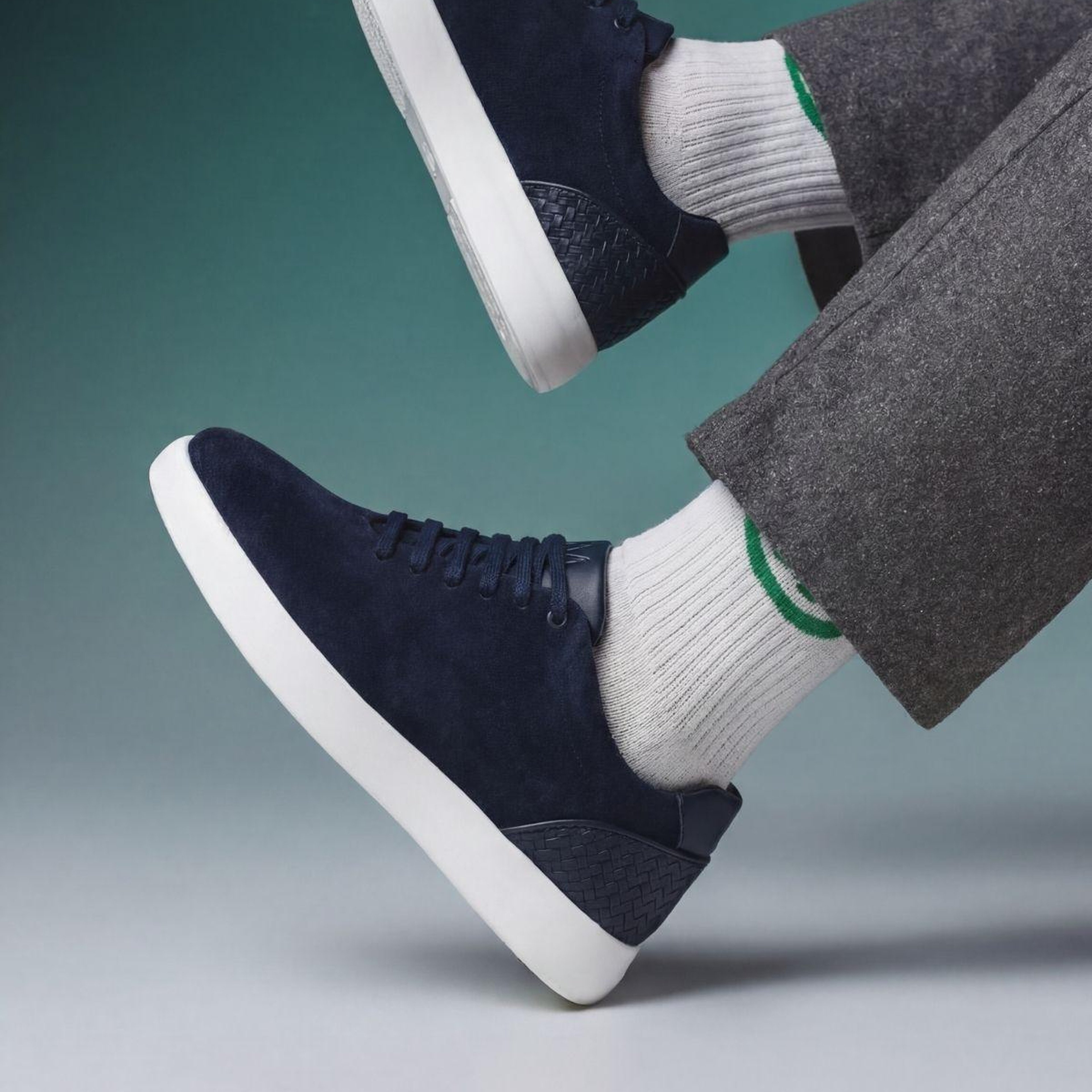 Valmenti Erkek Hakiki Deri Lacivert Süet Sneakers & Spor Ayakkabı