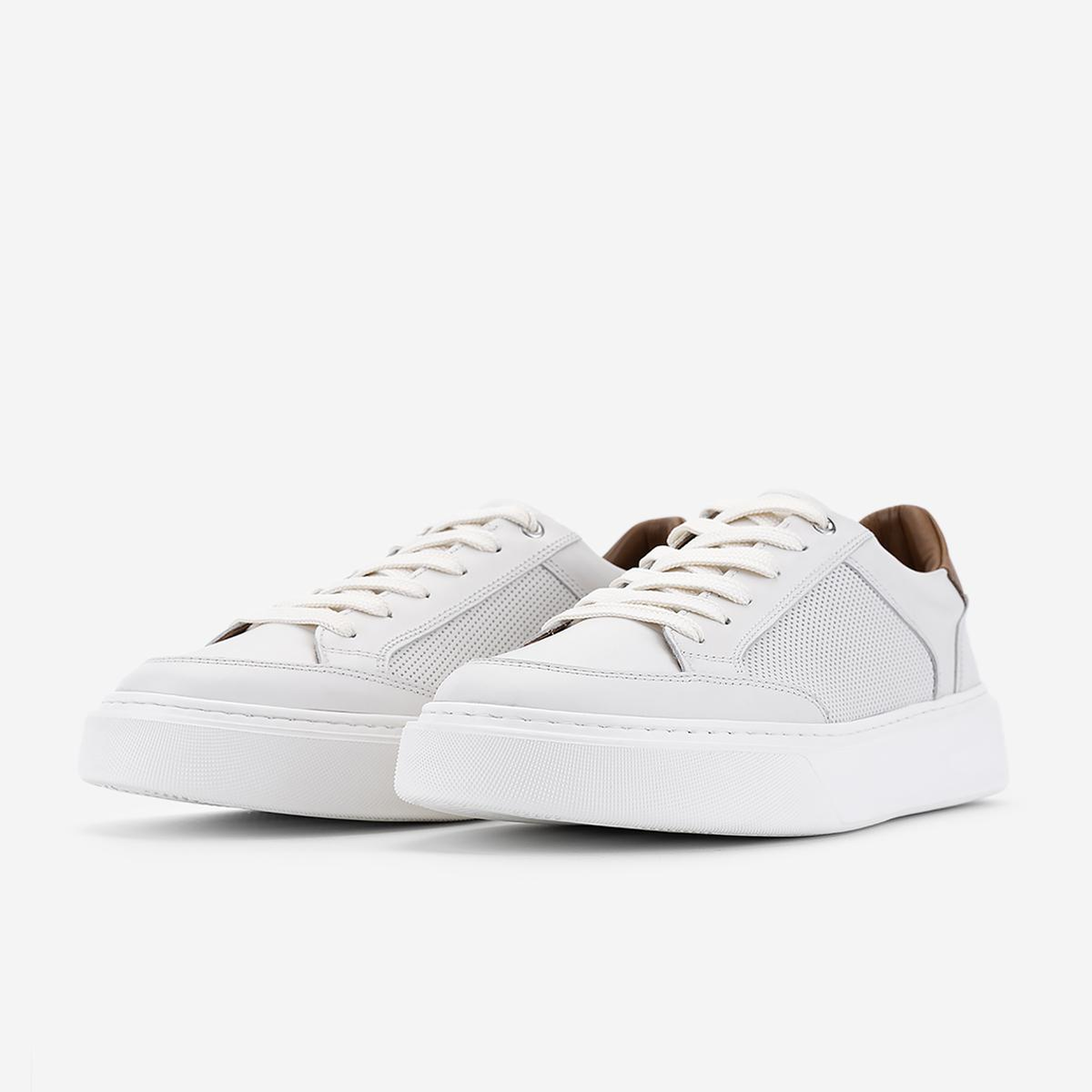 Valmenti Erkek Hakiki Deri Beyaz Sneakers & Spor Ayakkabı