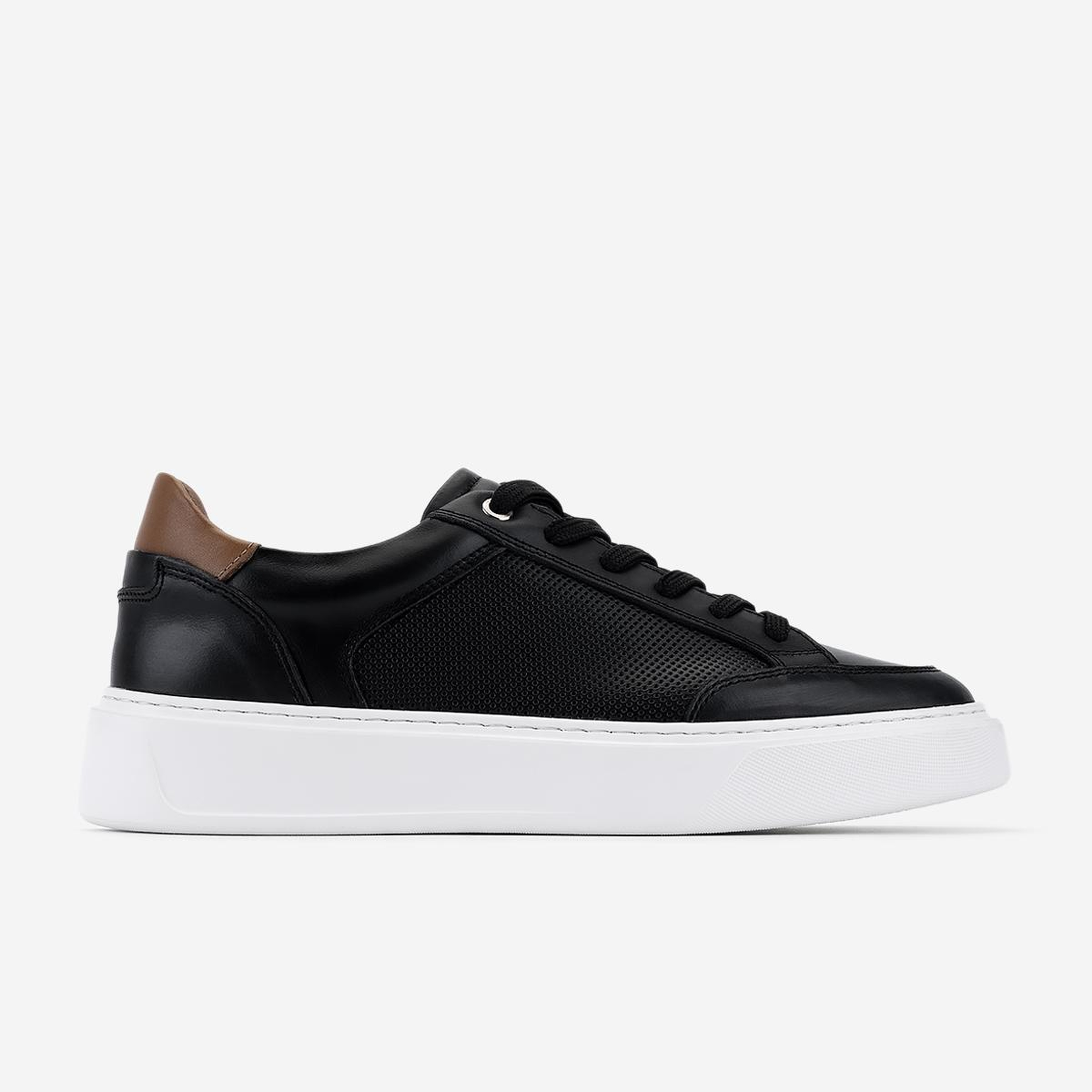 Valmenti Erkek Hakiki Deri Siyah Sneakers & Spor Ayakkabı