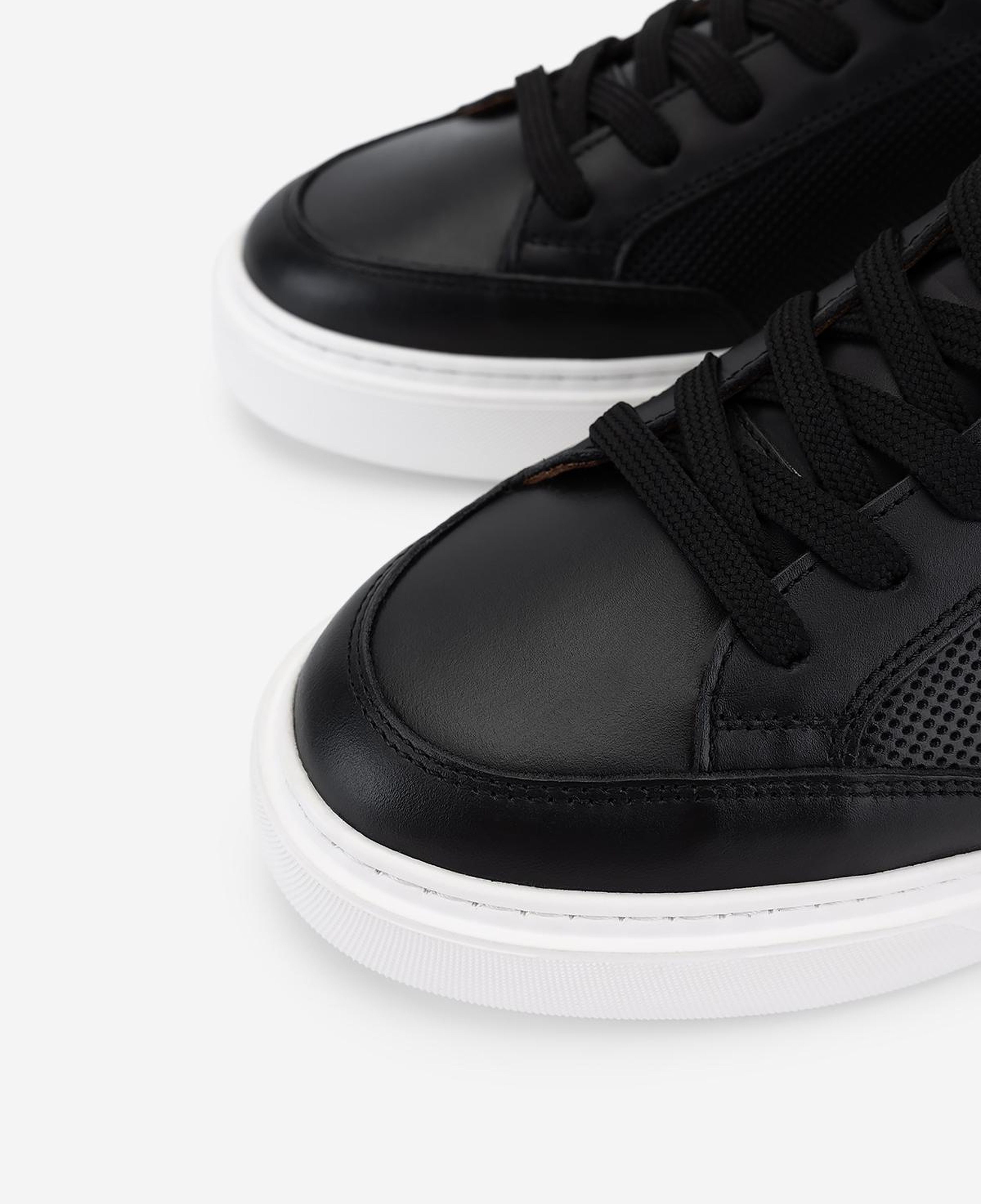 Valmenti Erkek Hakiki Deri Siyah Sneakers & Spor Ayakkabı