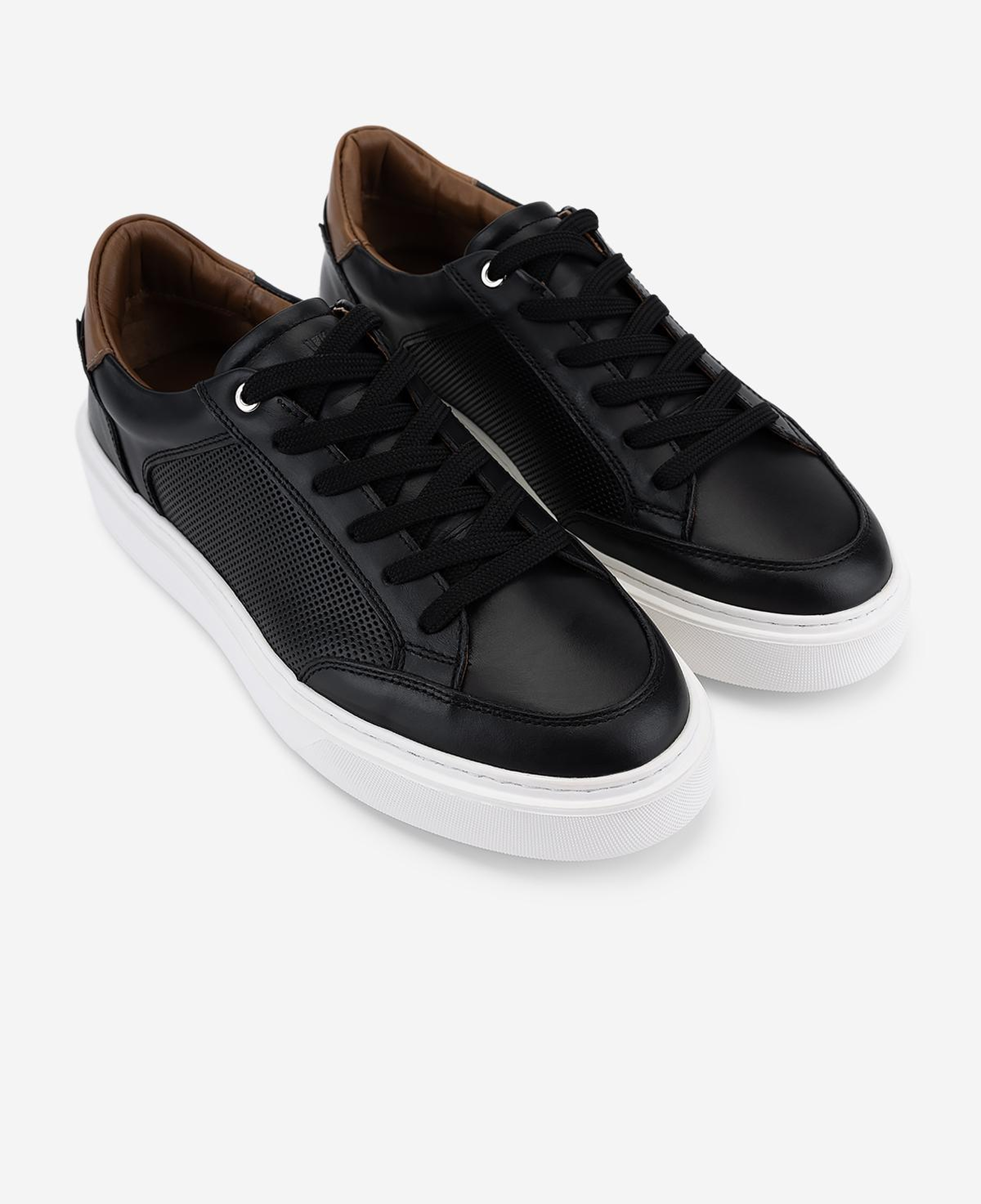 Valmenti Erkek Hakiki Deri Siyah Sneakers & Spor Ayakkabı