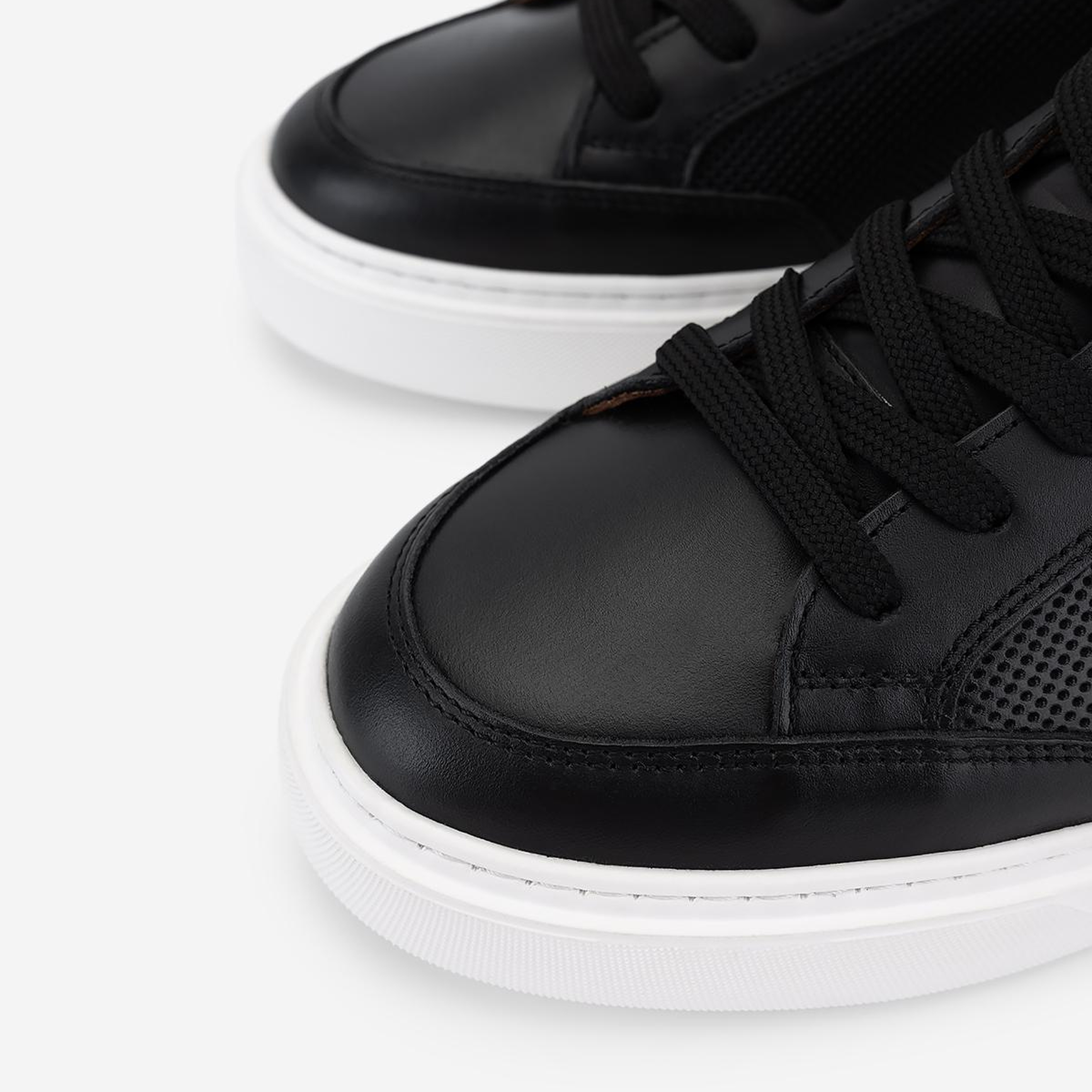 Valmenti Erkek Hakiki Deri Siyah Sneakers & Spor Ayakkabı