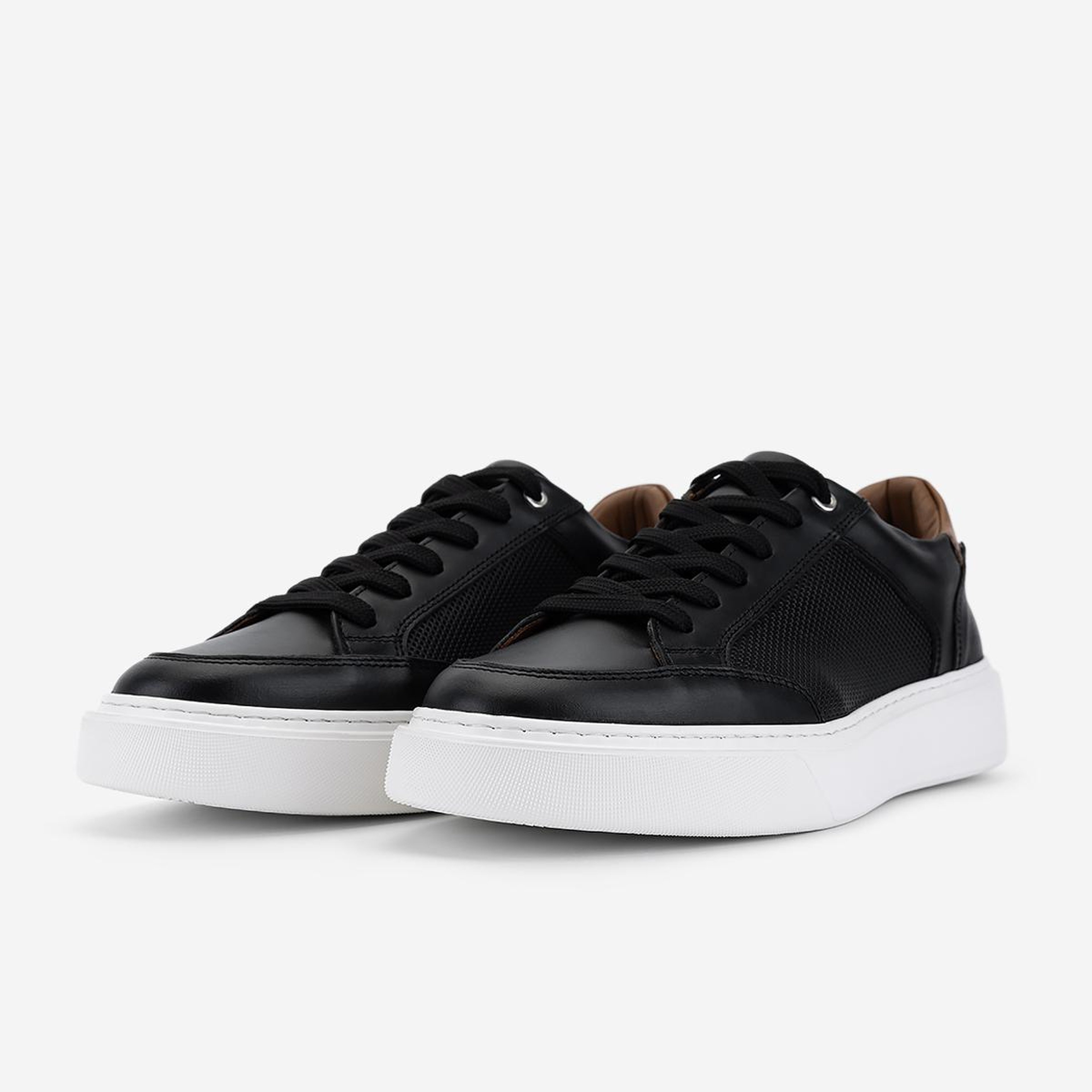 Valmenti Erkek Hakiki Deri Siyah Sneakers & Spor Ayakkabı