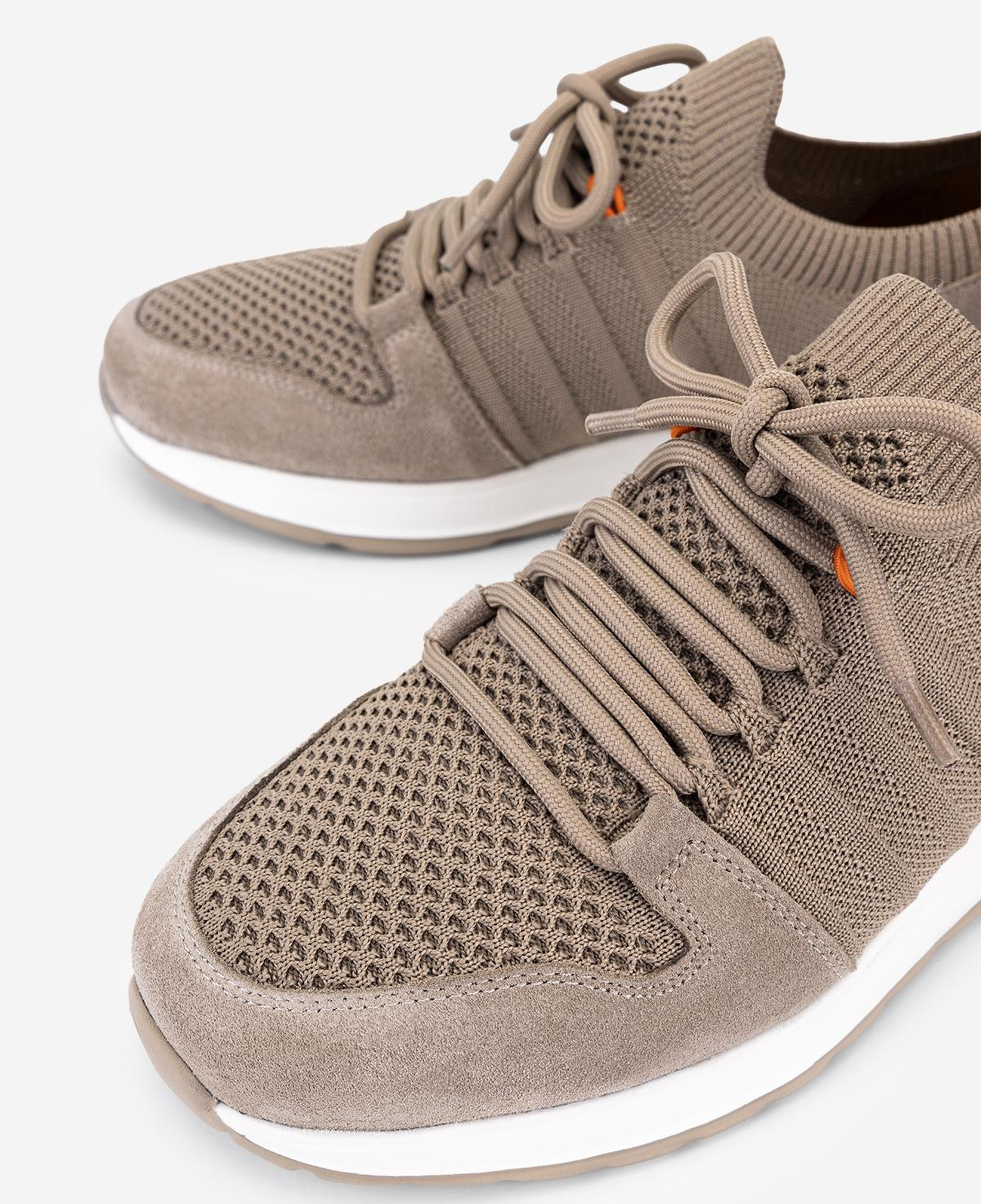Valmenti Erkek Deri & Tekstil Bej Süet Sneakers & Spor Ayakkabı