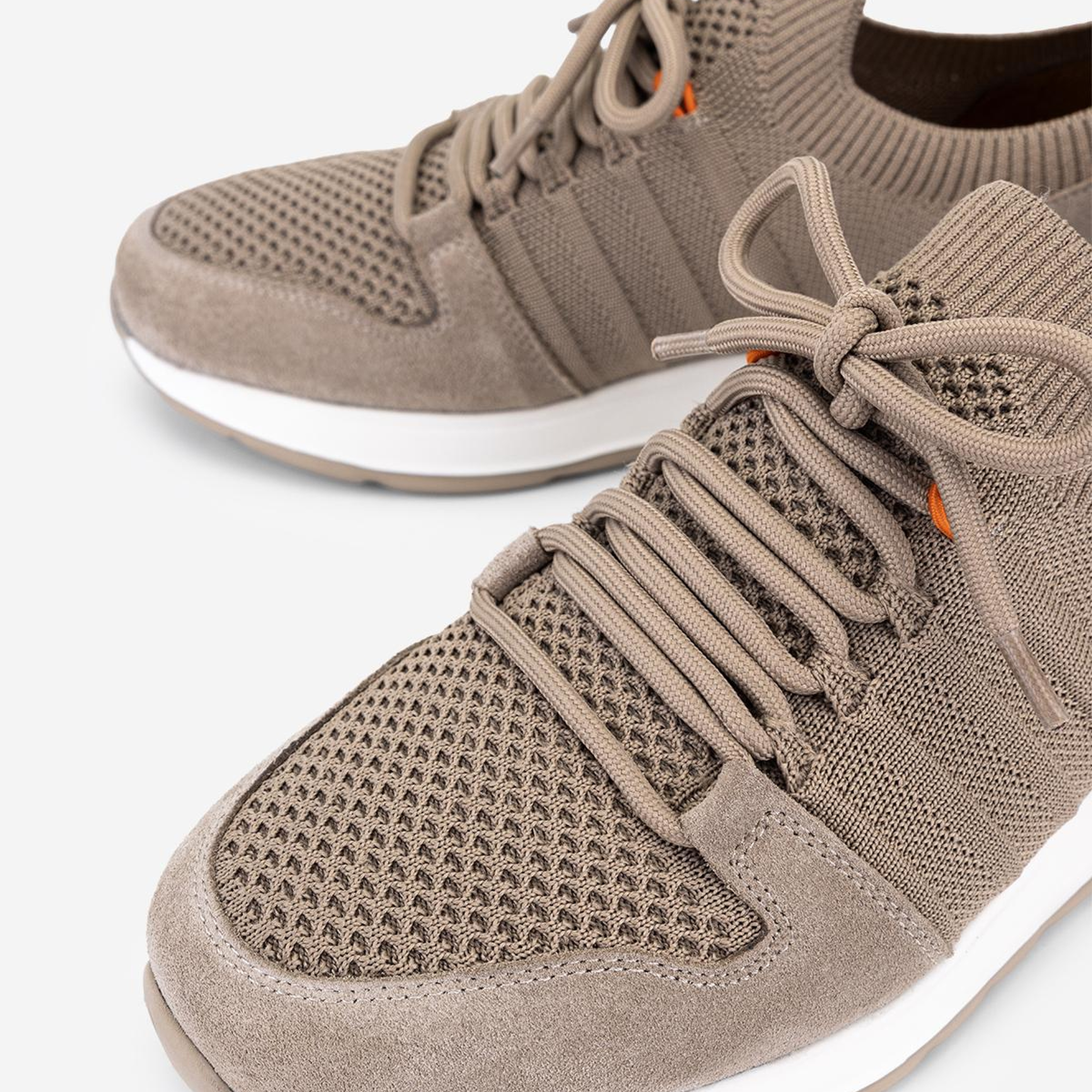 Valmenti Erkek Deri & Tekstil Bej Süet Sneakers & Spor Ayakkabı