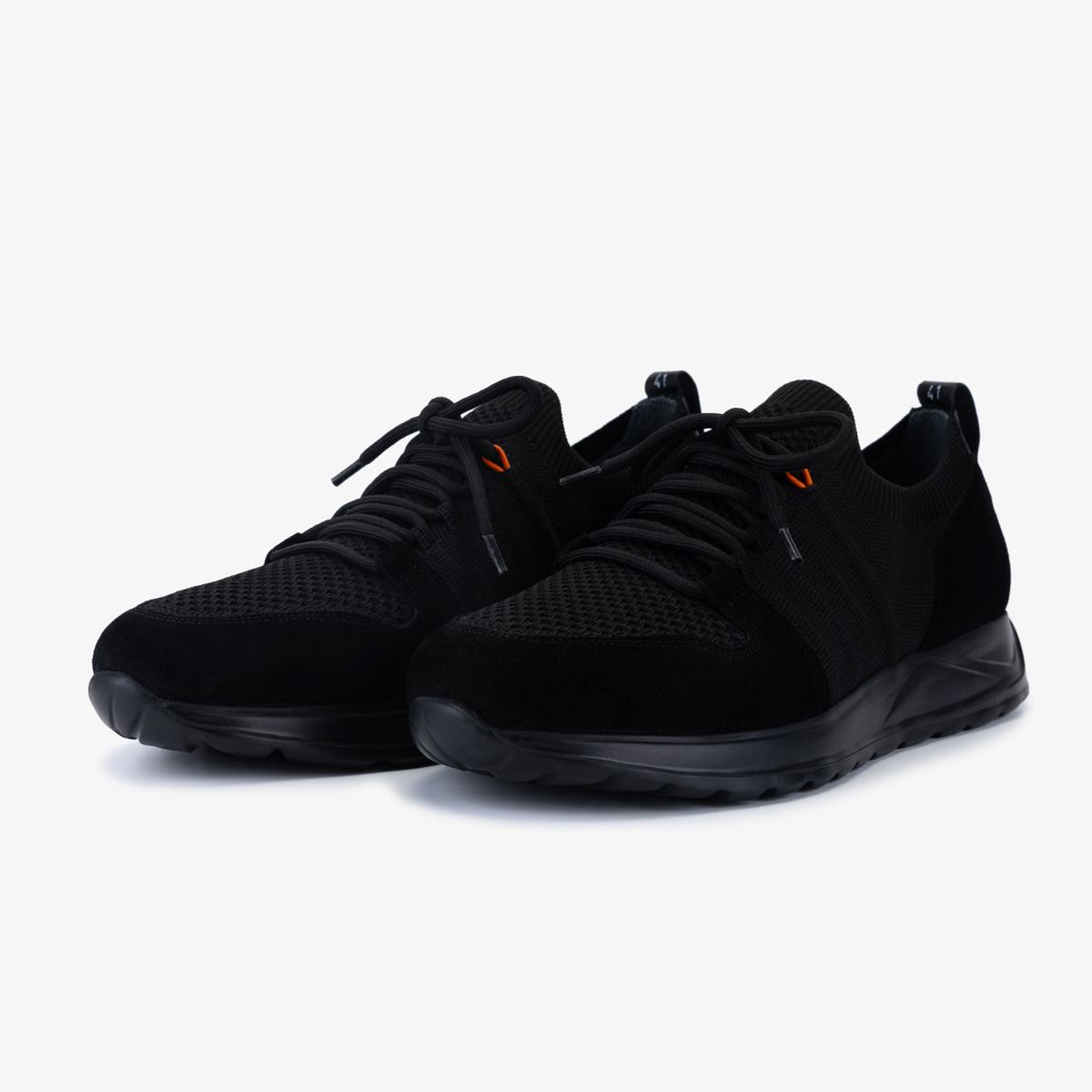 Valmenti Erkek Deri & Tekstil Siyah Süet Sneakers & Spor Ayakkabı