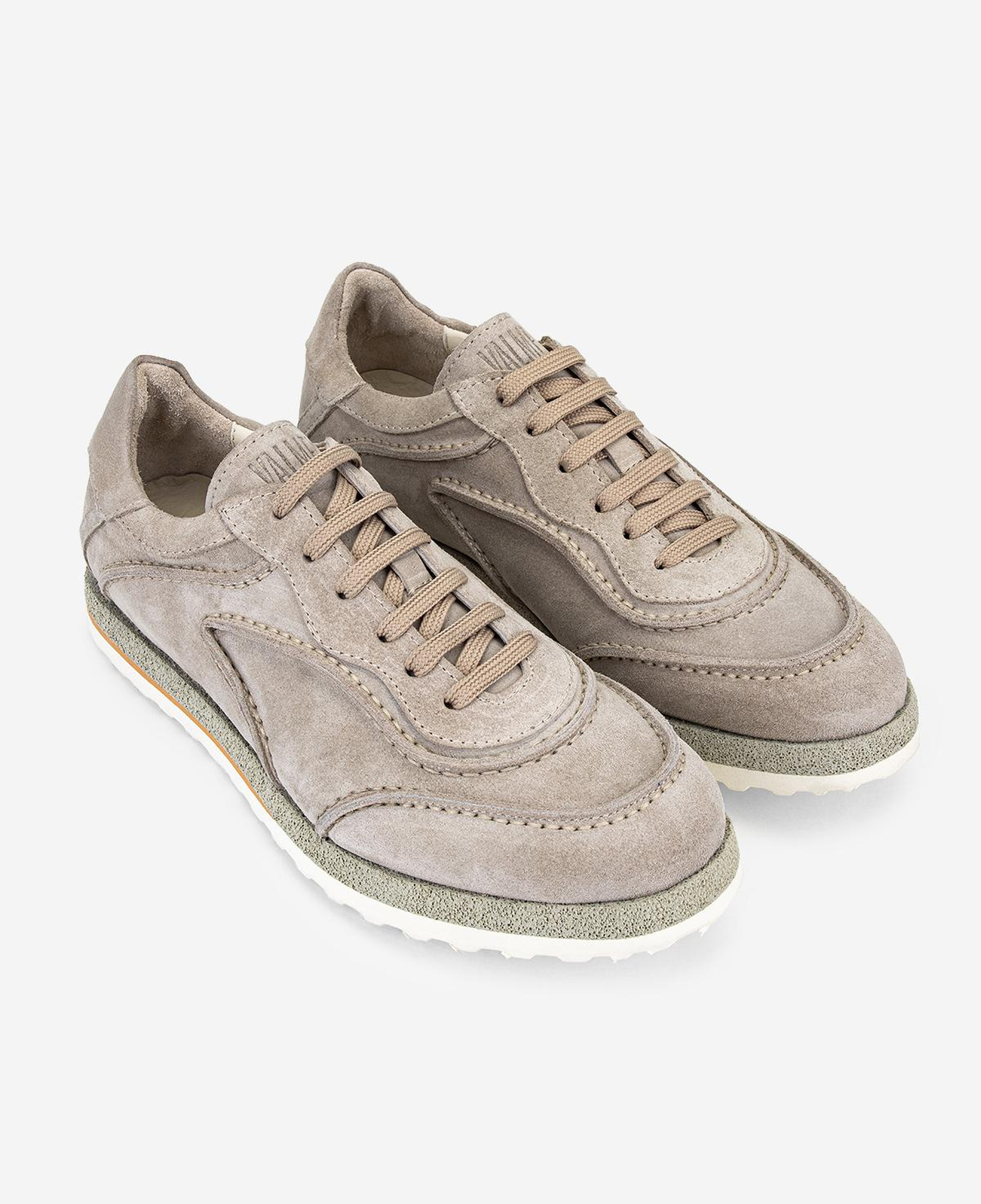 Valmenti Erkek Hakiki Deri Bej Süet Sneakers & Spor Ayakkabı