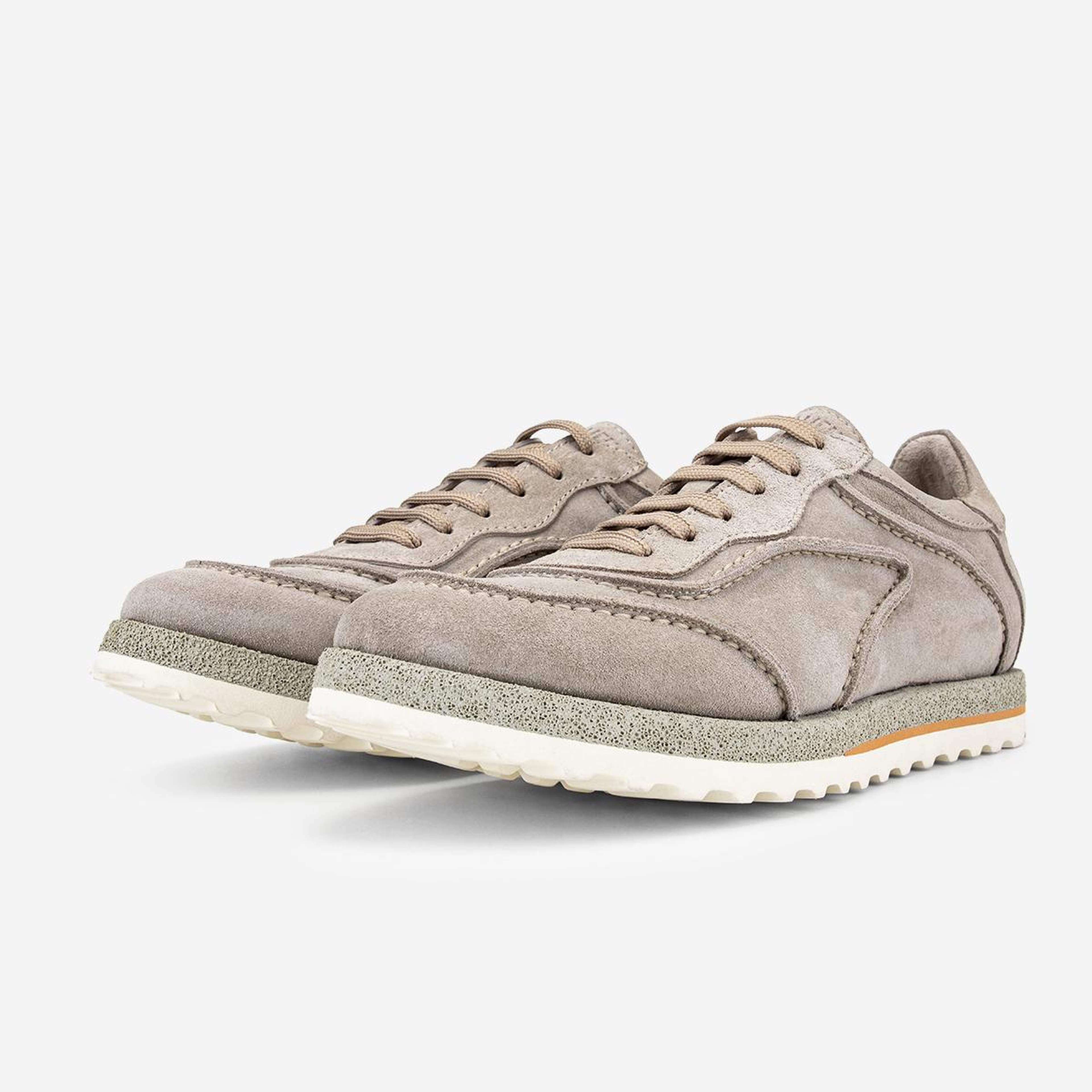 Valmenti Erkek Hakiki Deri Bej Süet Sneakers & Spor Ayakkabı