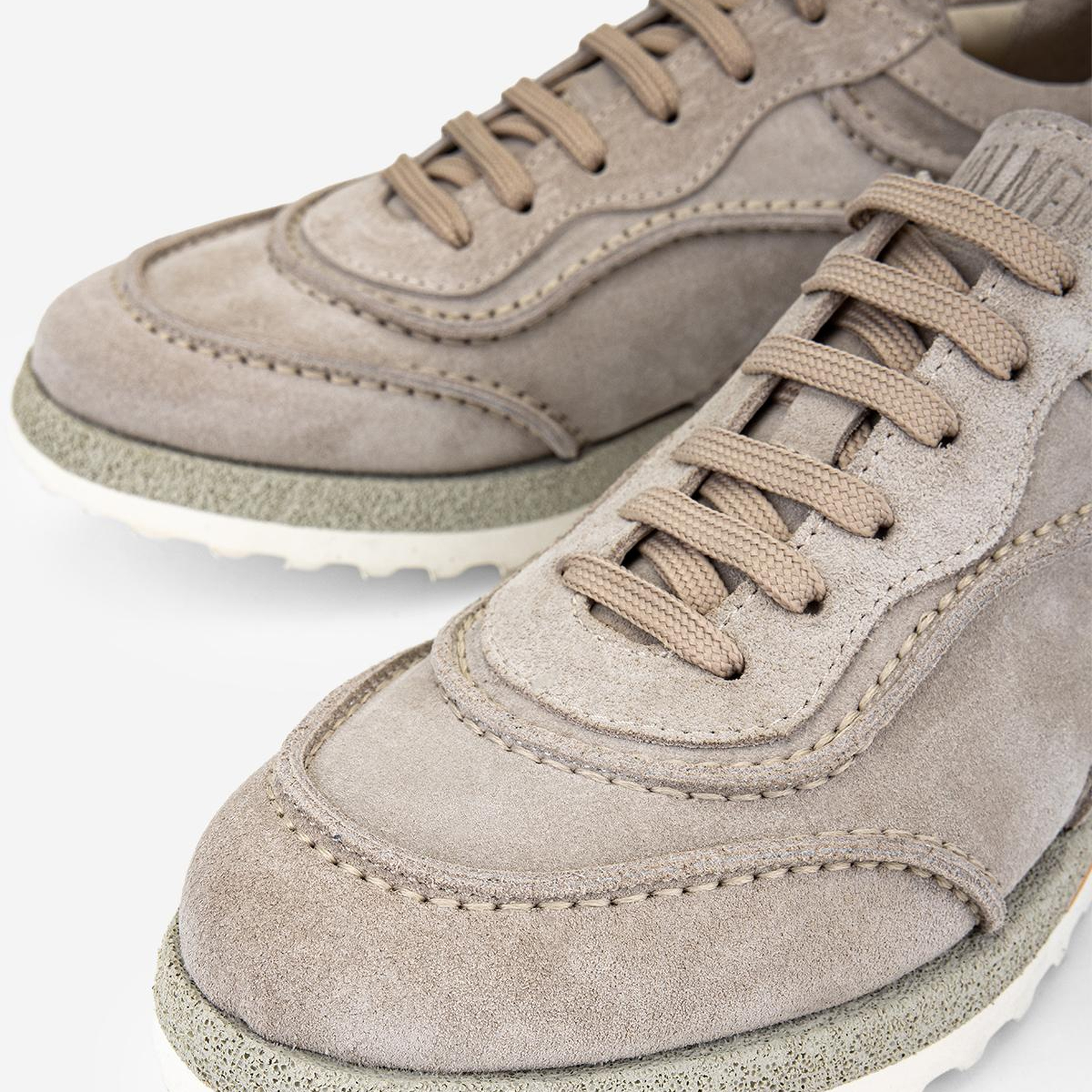 Valmenti Erkek Hakiki Deri Bej Süet Sneakers & Spor Ayakkabı