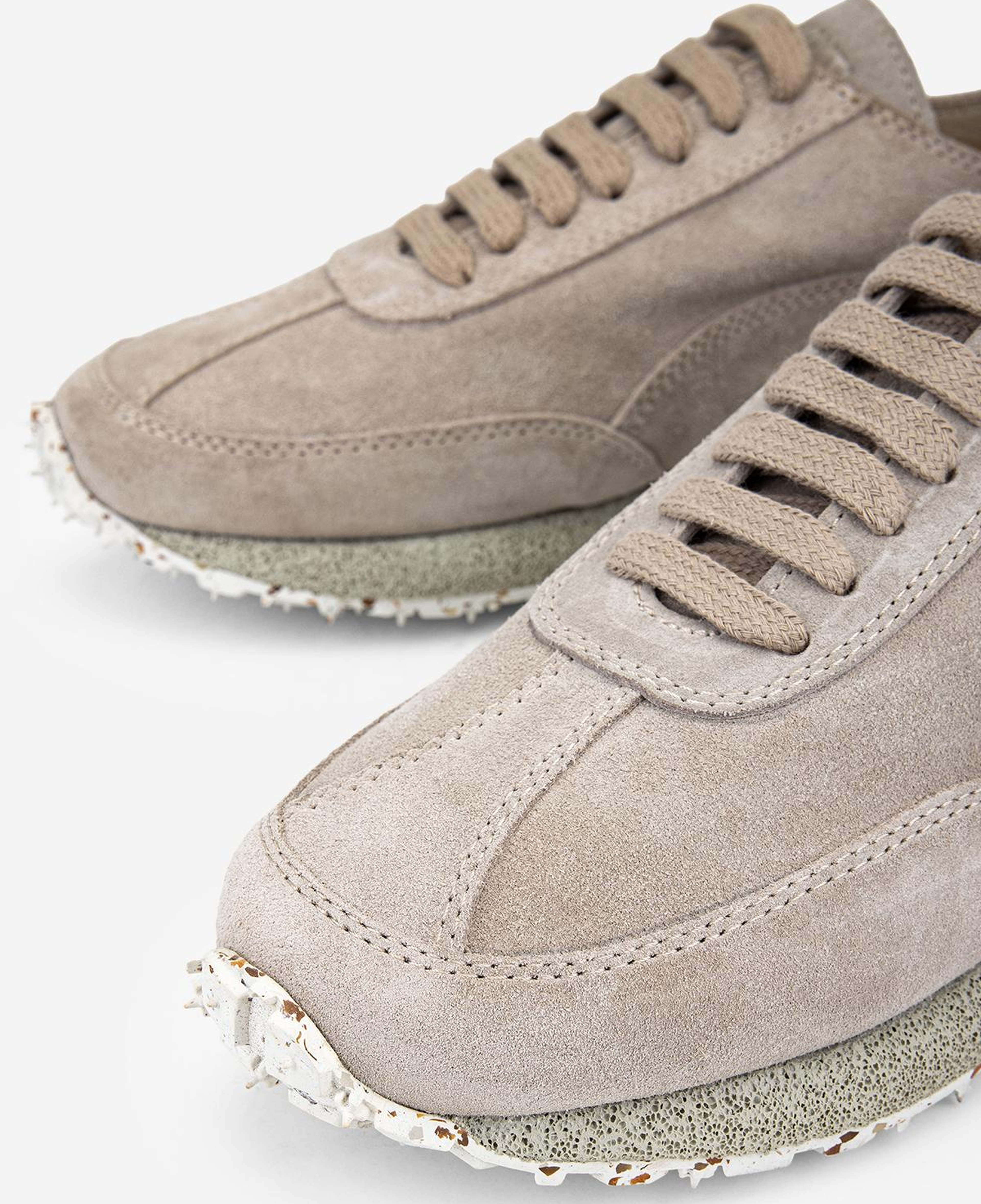 Valmenti Erkek Hakiki Deri Bej Süet Sneakers & Spor Ayakkabı