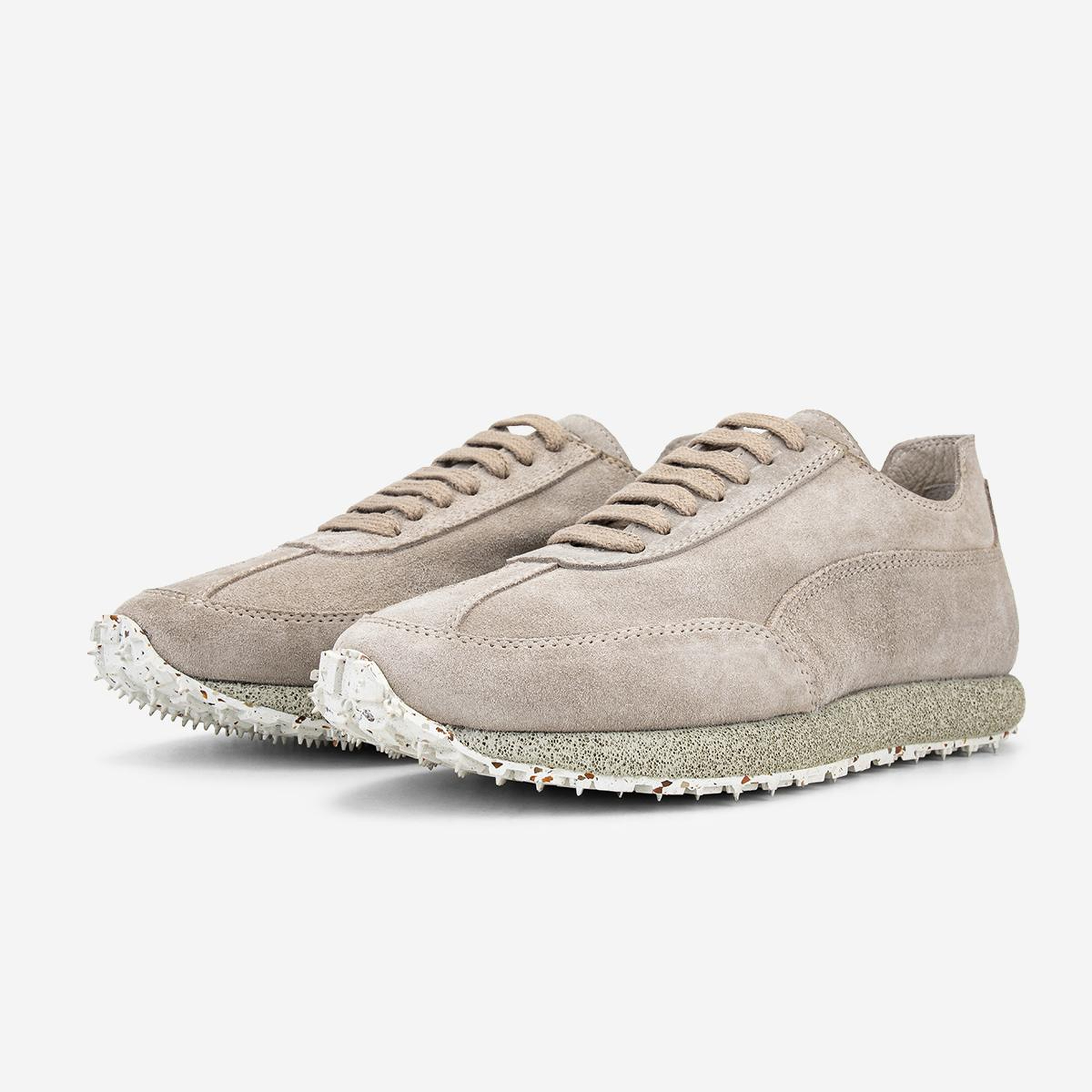 Valmenti Erkek Hakiki Deri Bej Süet Sneakers & Spor Ayakkabı