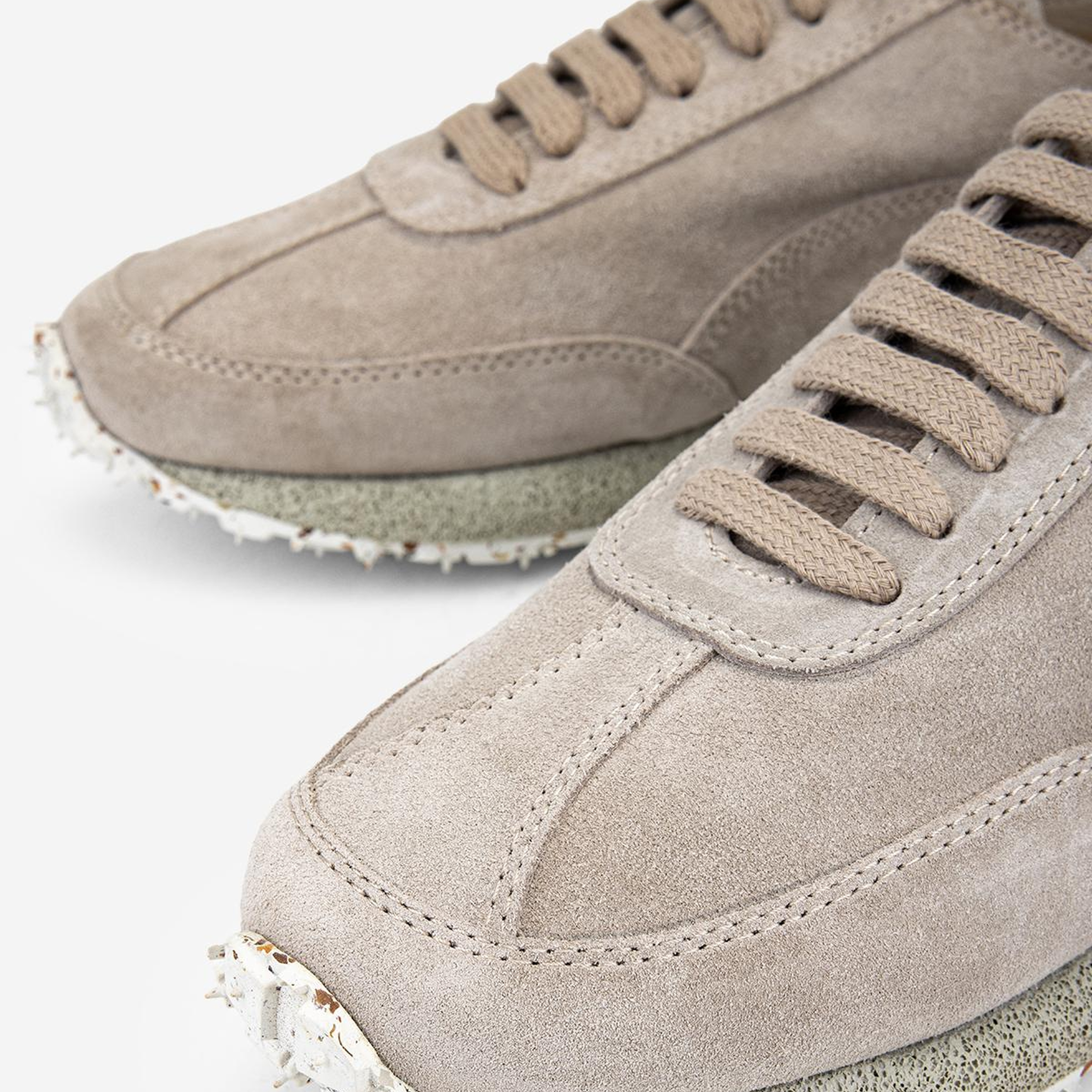 Valmenti Erkek Hakiki Deri Bej Süet Sneakers & Spor Ayakkabı