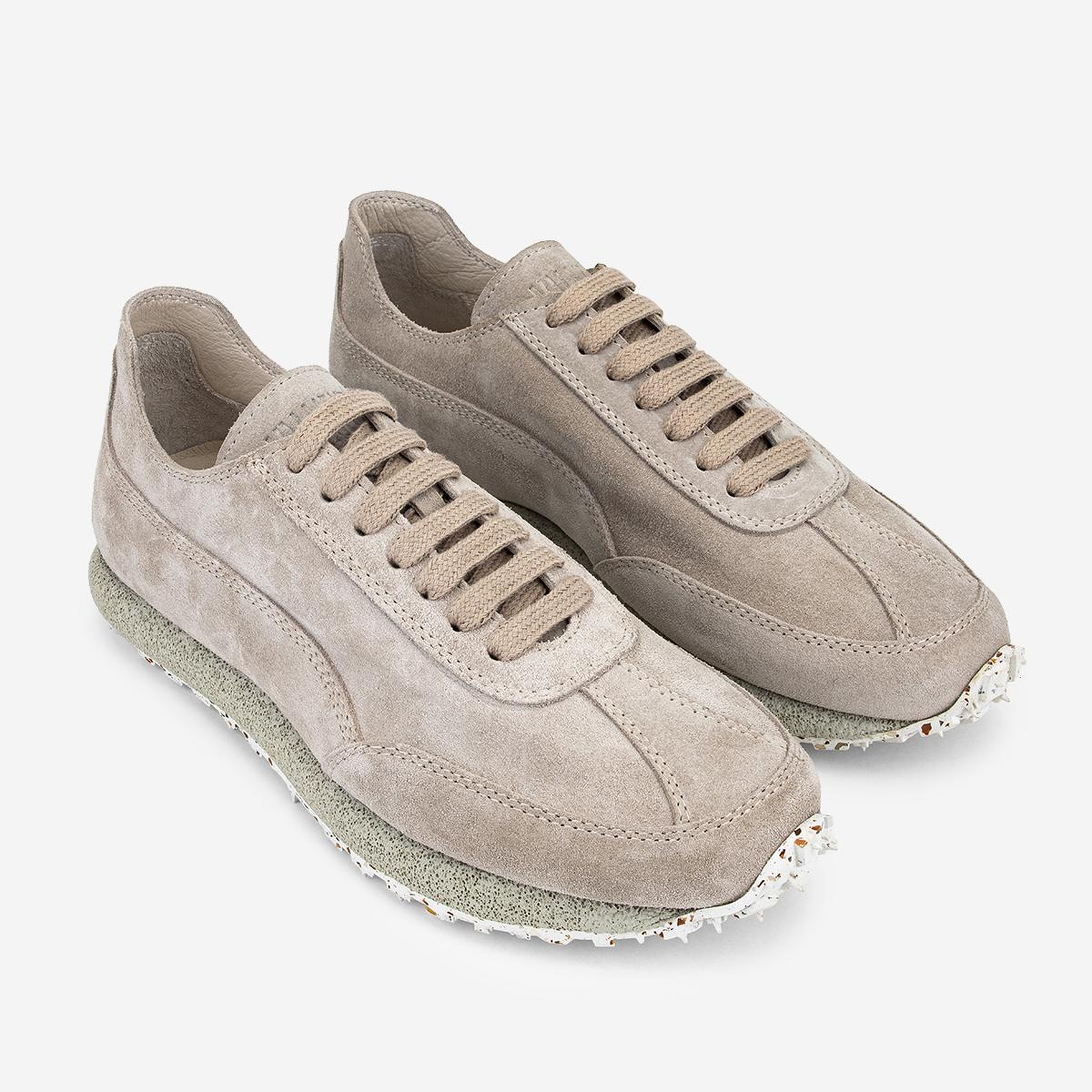 Valmenti Erkek Hakiki Deri Bej Süet Sneakers & Spor Ayakkabı