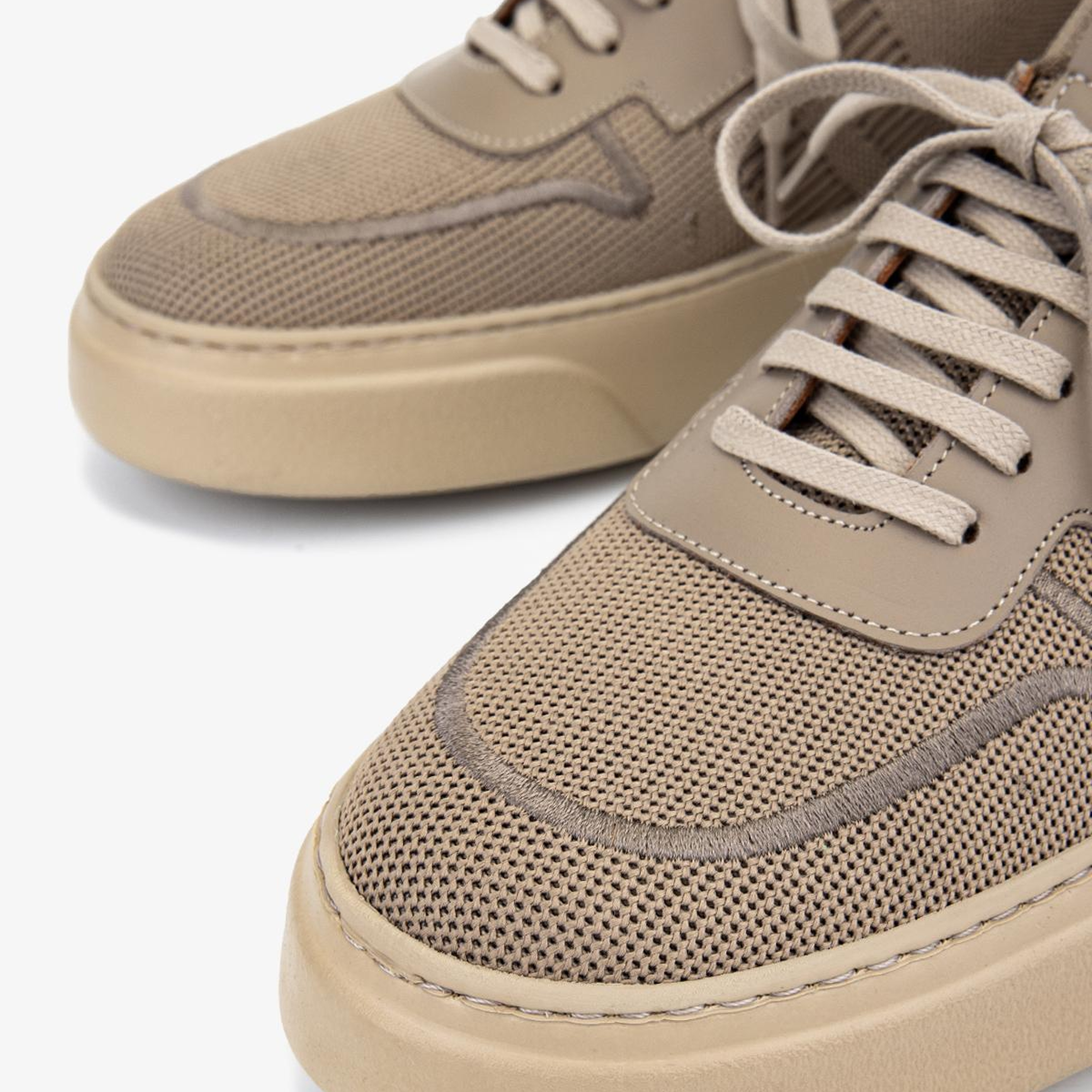 Valmenti Erkek Deri & Tekstil Bej Sneakers & Spor Ayakkabı