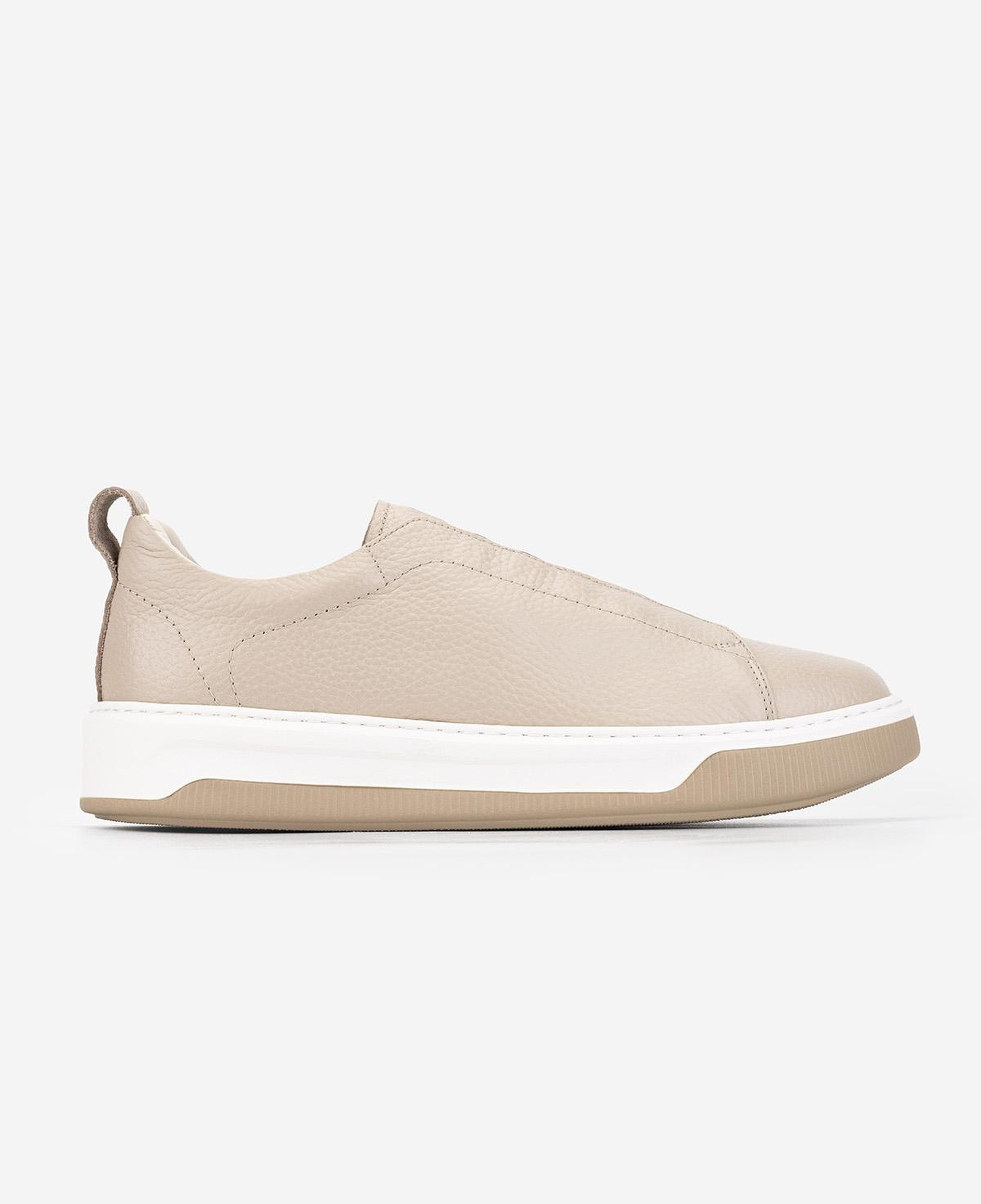 Valmenti Erkek Hakiki Deri Bej Floter Sneakers & Spor Ayakkabı