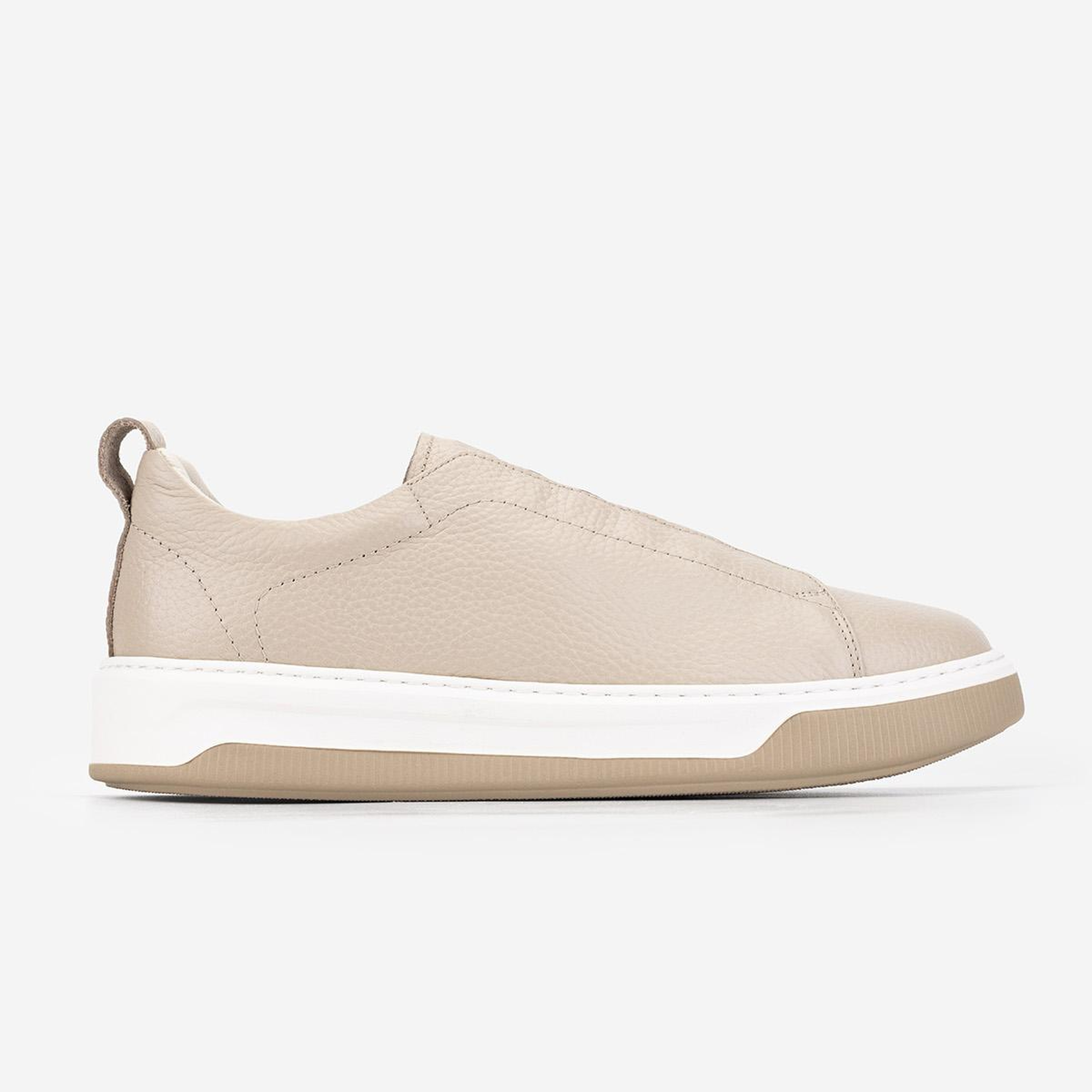Valmenti Erkek Hakiki Deri Bej Floter Sneakers & Spor Ayakkabı