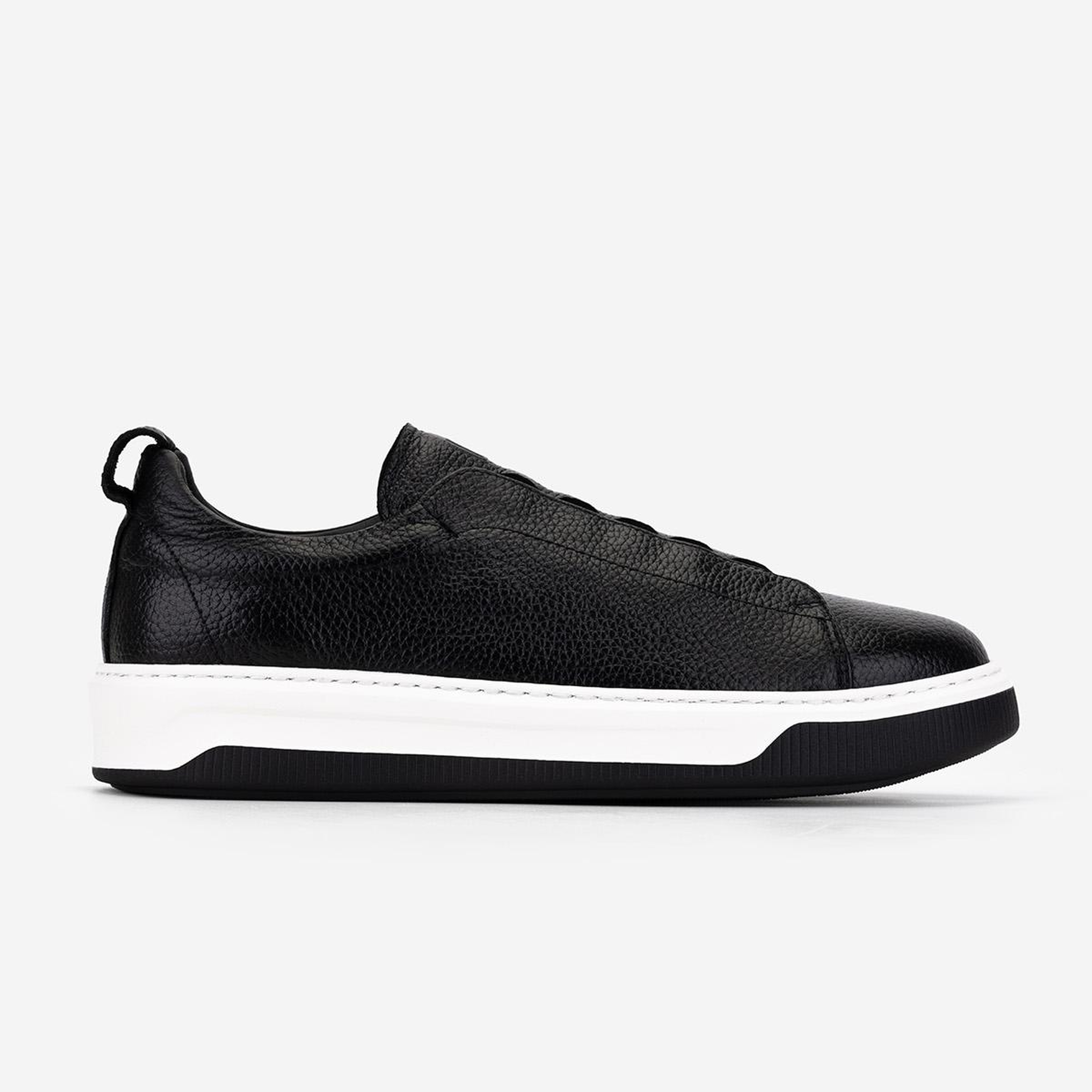 Valmenti Erkek Hakiki Deri Siyah Floter Sneakers & Spor Ayakkabı