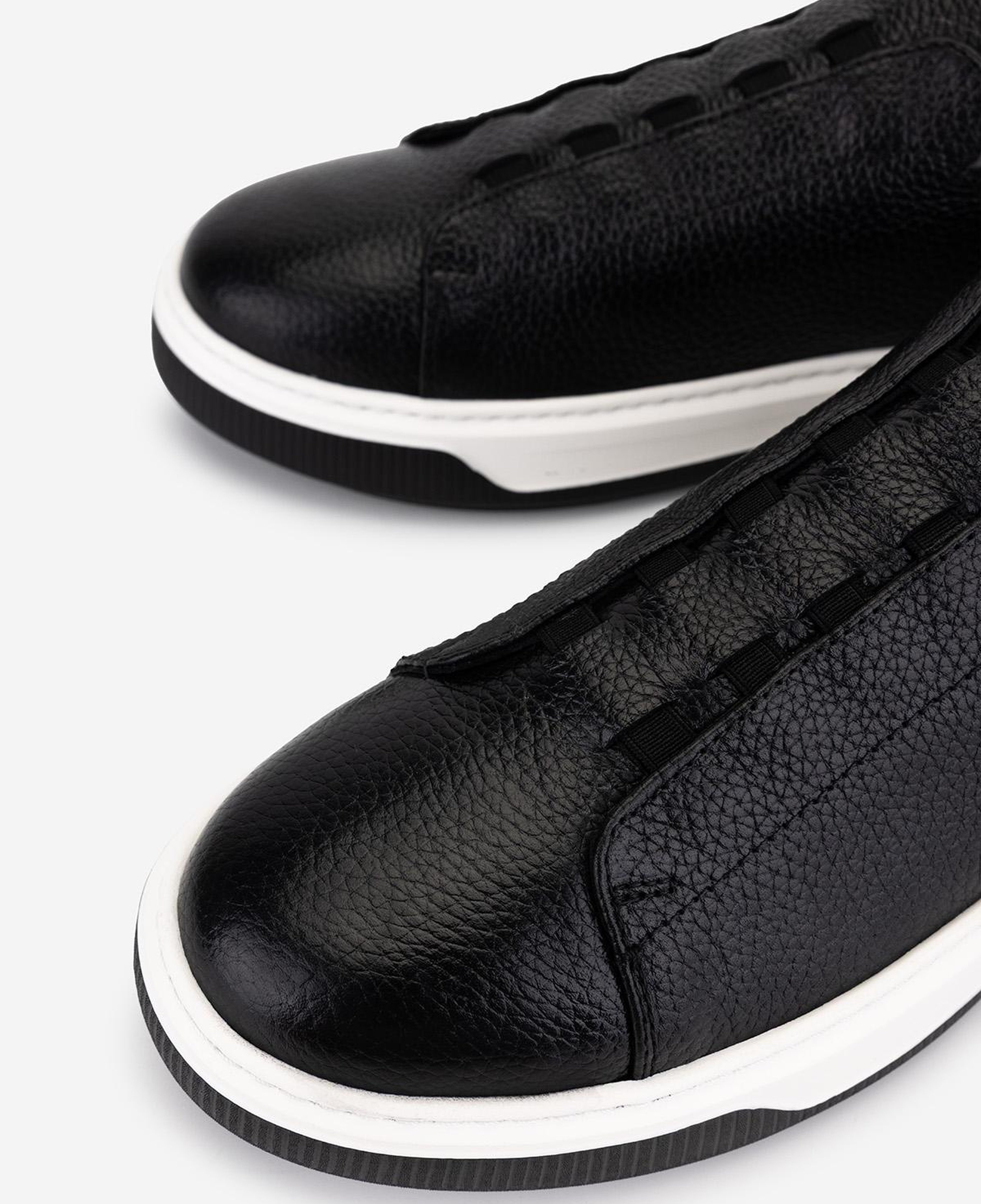 Valmenti Erkek Hakiki Deri Siyah Floter Sneakers & Spor Ayakkabı
