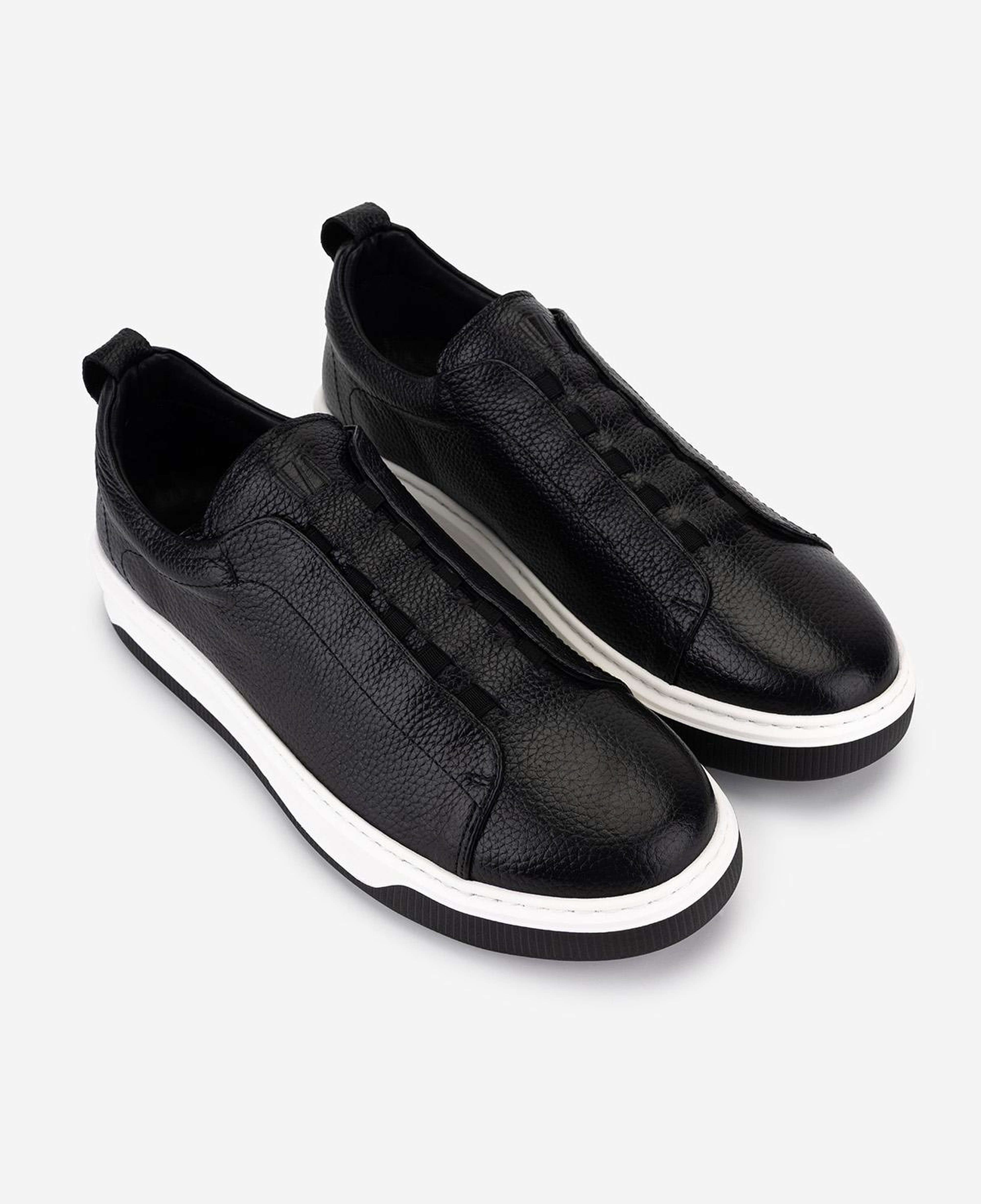 Valmenti Erkek Hakiki Deri Siyah Floter Sneakers & Spor Ayakkabı