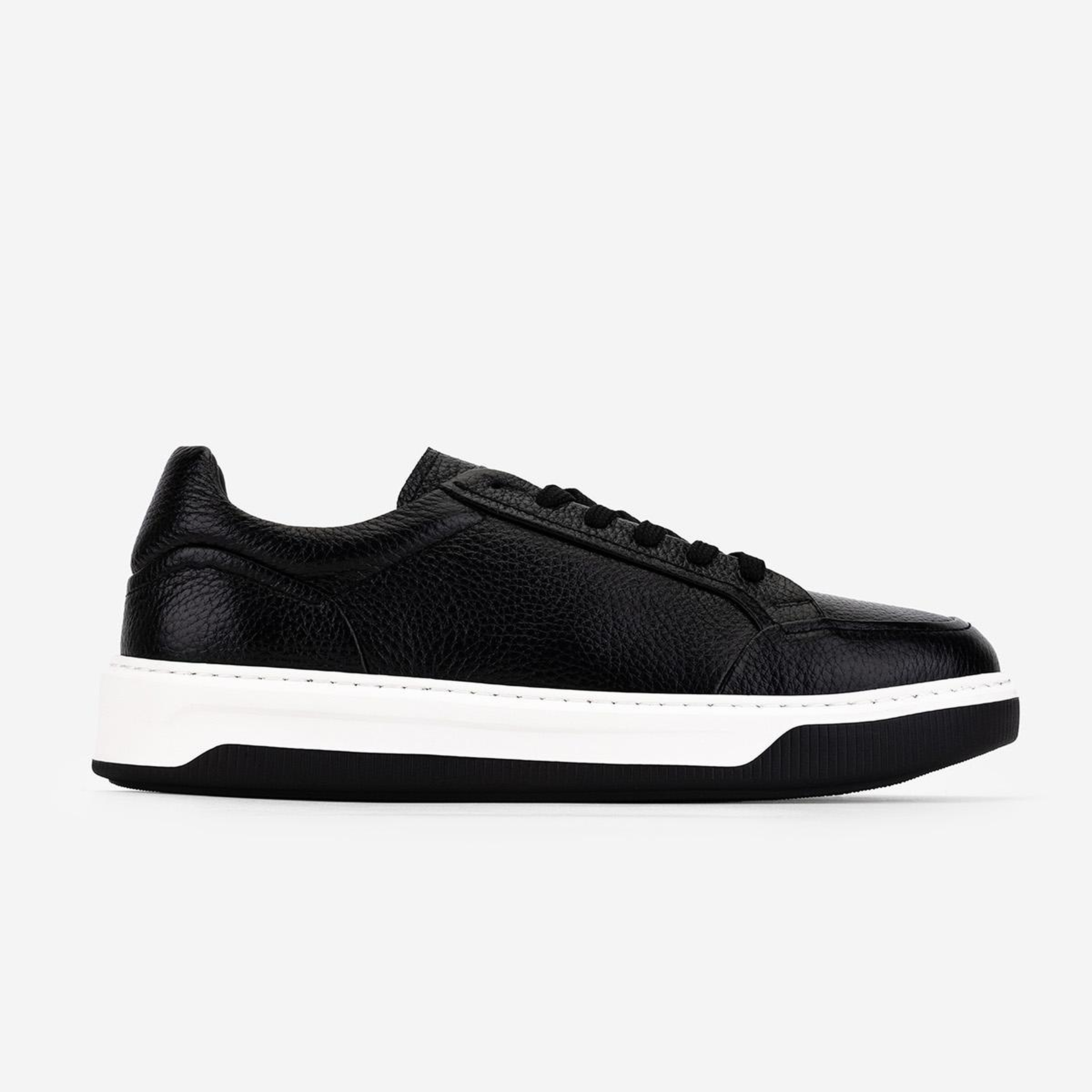 Valmenti Erkek Hakiki Deri Siyah Floter Sneakers & Spor Ayakkabı