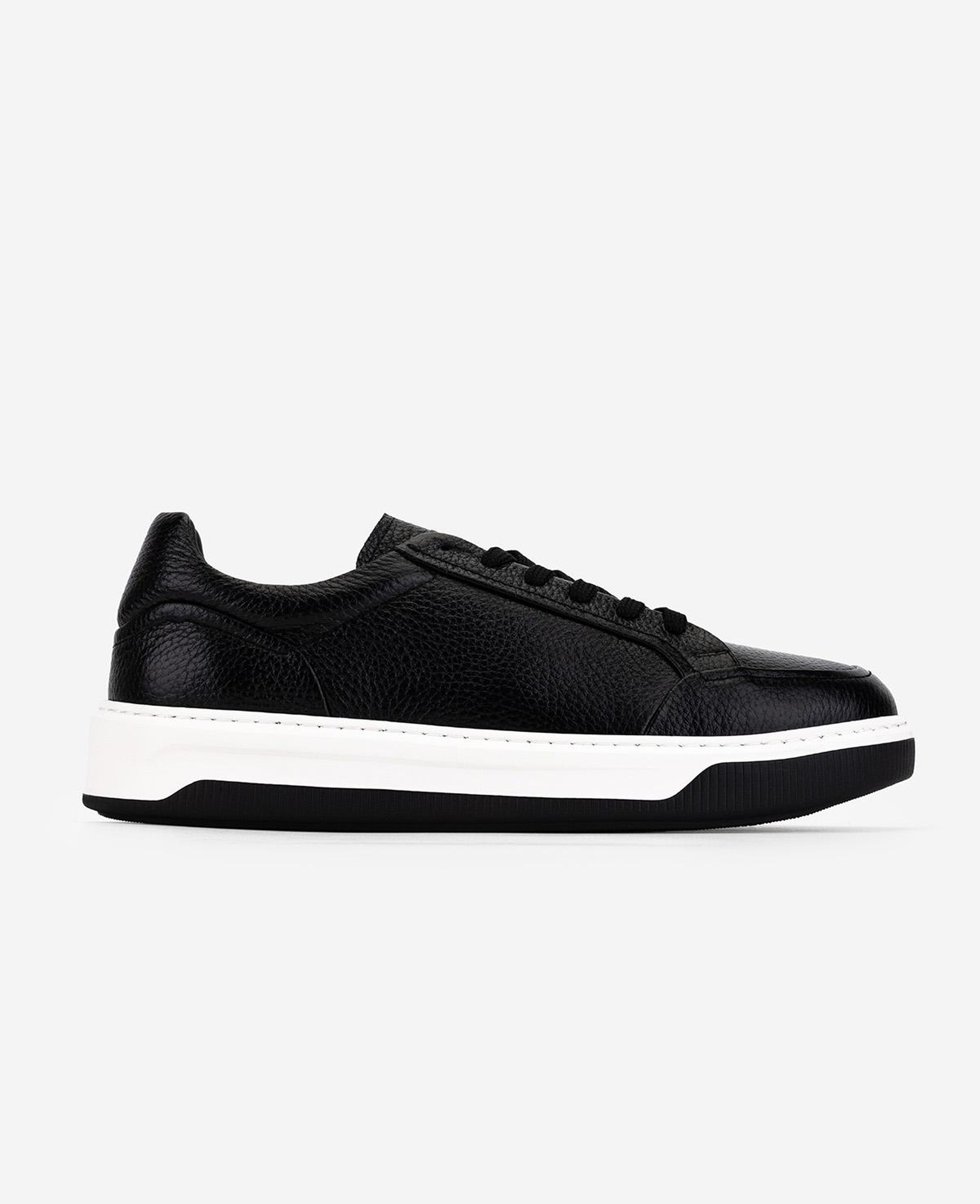 Valmenti Erkek Hakiki Deri Siyah Floter Sneakers & Spor Ayakkabı