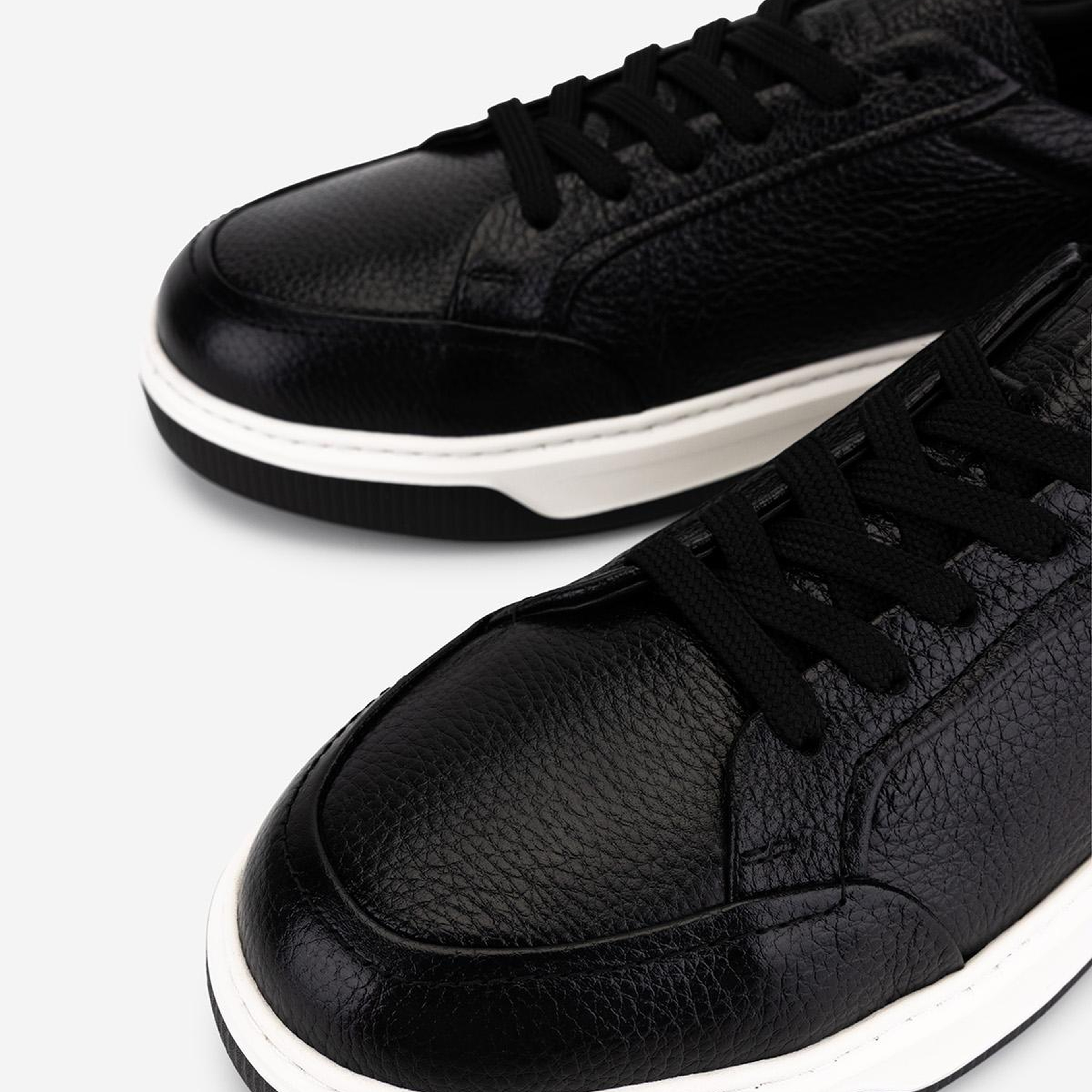 Valmenti Erkek Hakiki Deri Siyah Floter Sneakers & Spor Ayakkabı