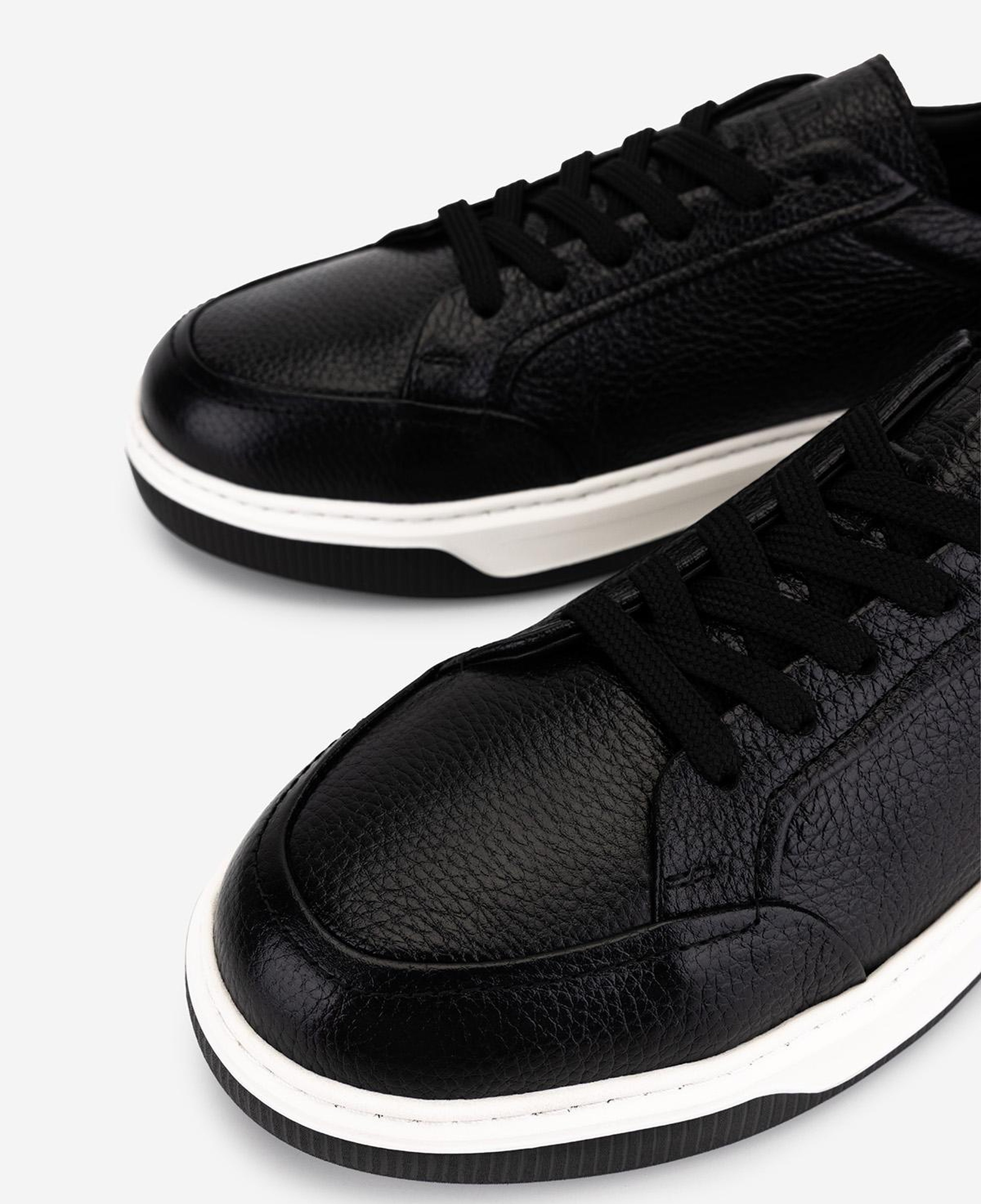Valmenti Erkek Hakiki Deri Siyah Floter Sneakers & Spor Ayakkabı