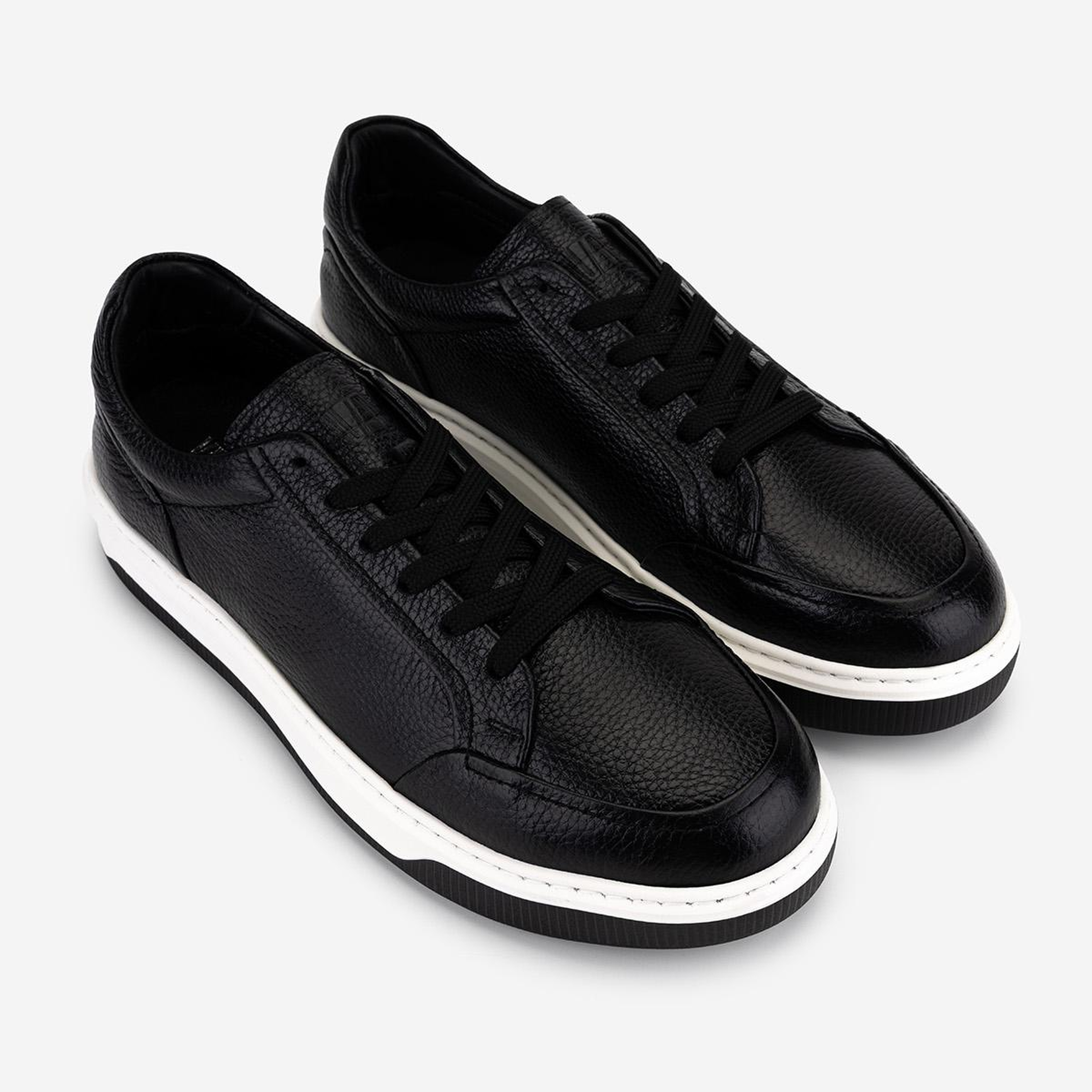 Valmenti Erkek Hakiki Deri Siyah Floter Sneakers & Spor Ayakkabı