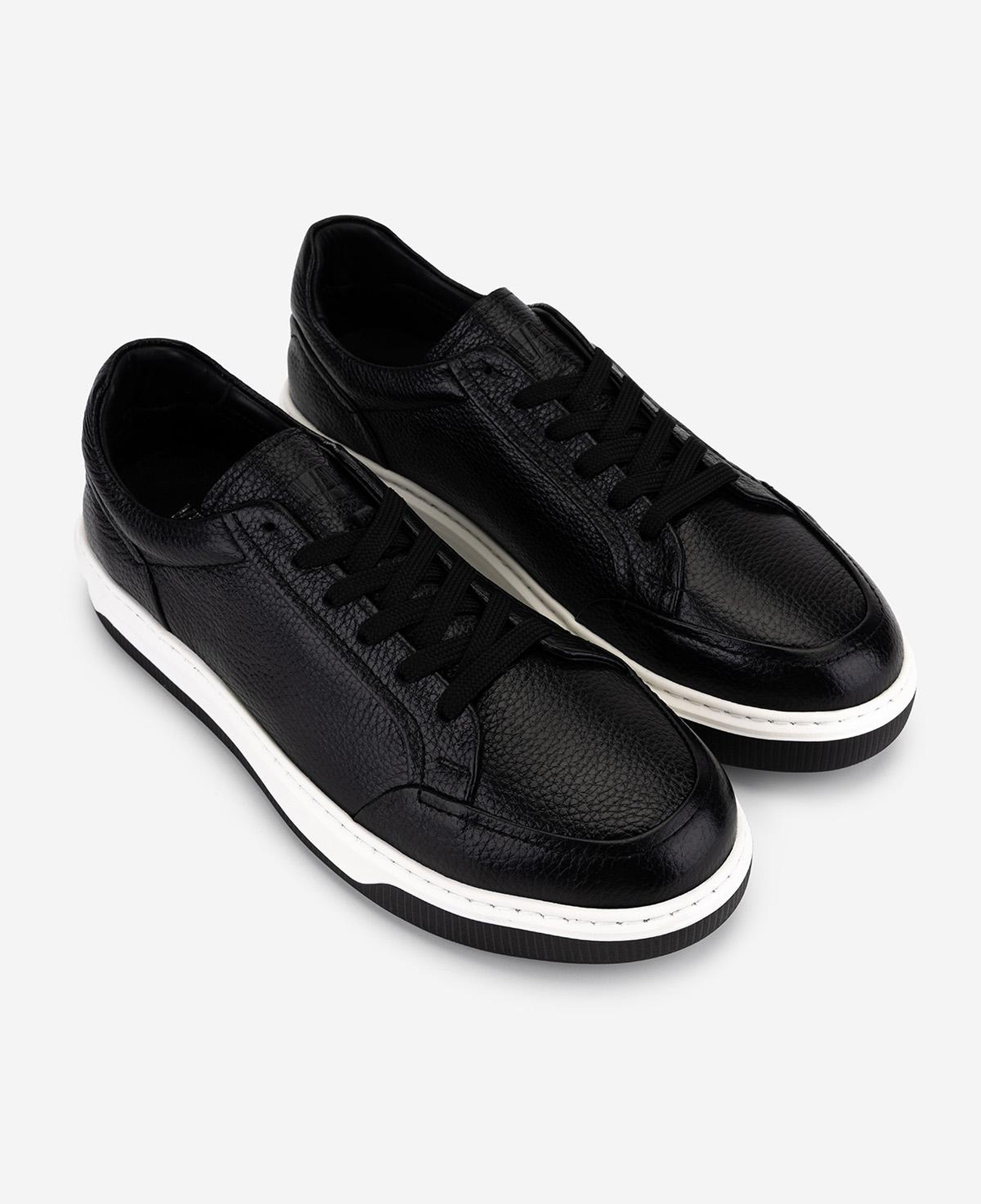 Valmenti Erkek Hakiki Deri Siyah Floter Sneakers & Spor Ayakkabı