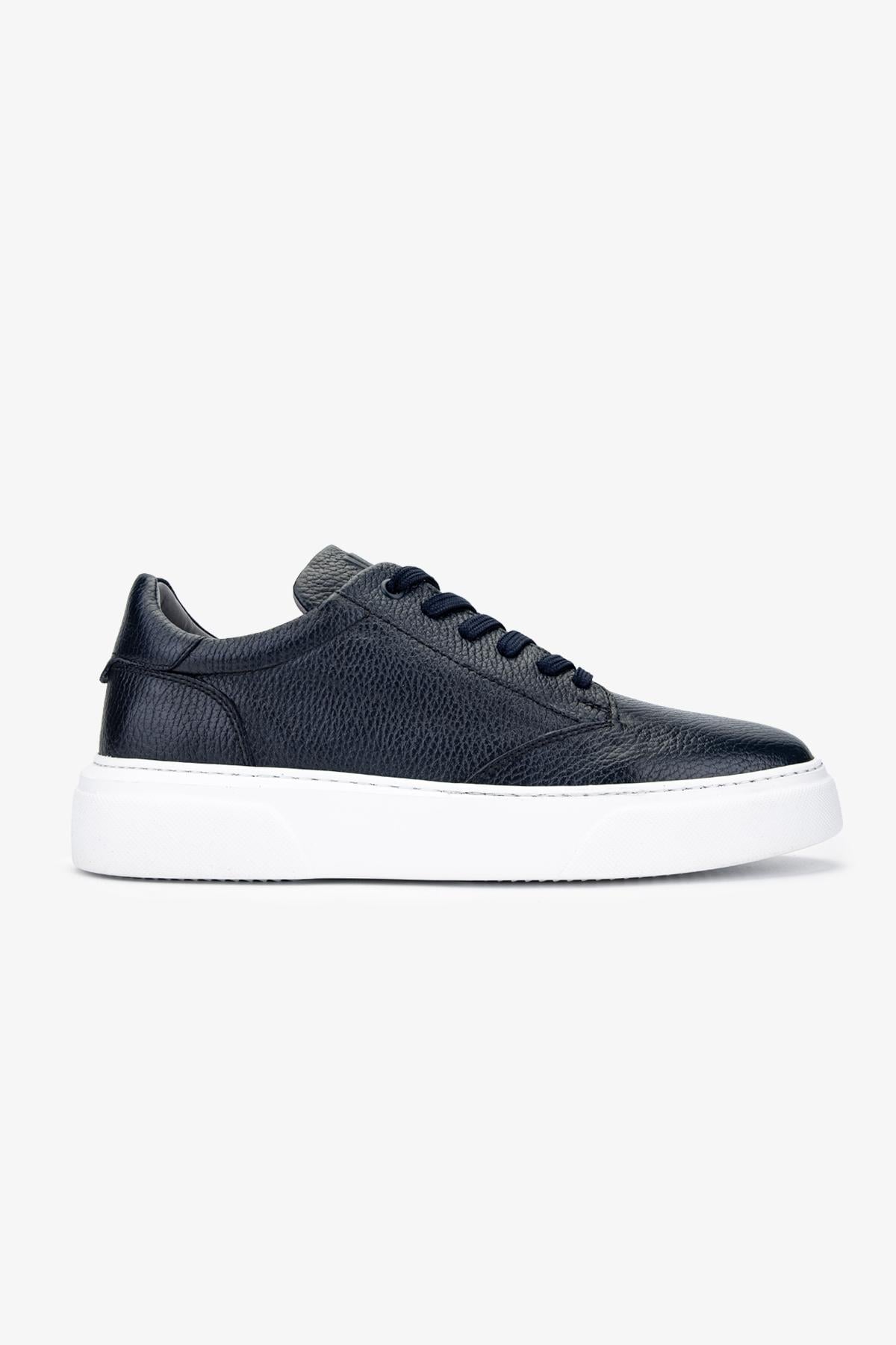 Valmenti Erkek Hakiki Deri Lacivert Sneakers & Spor Ayakkabı