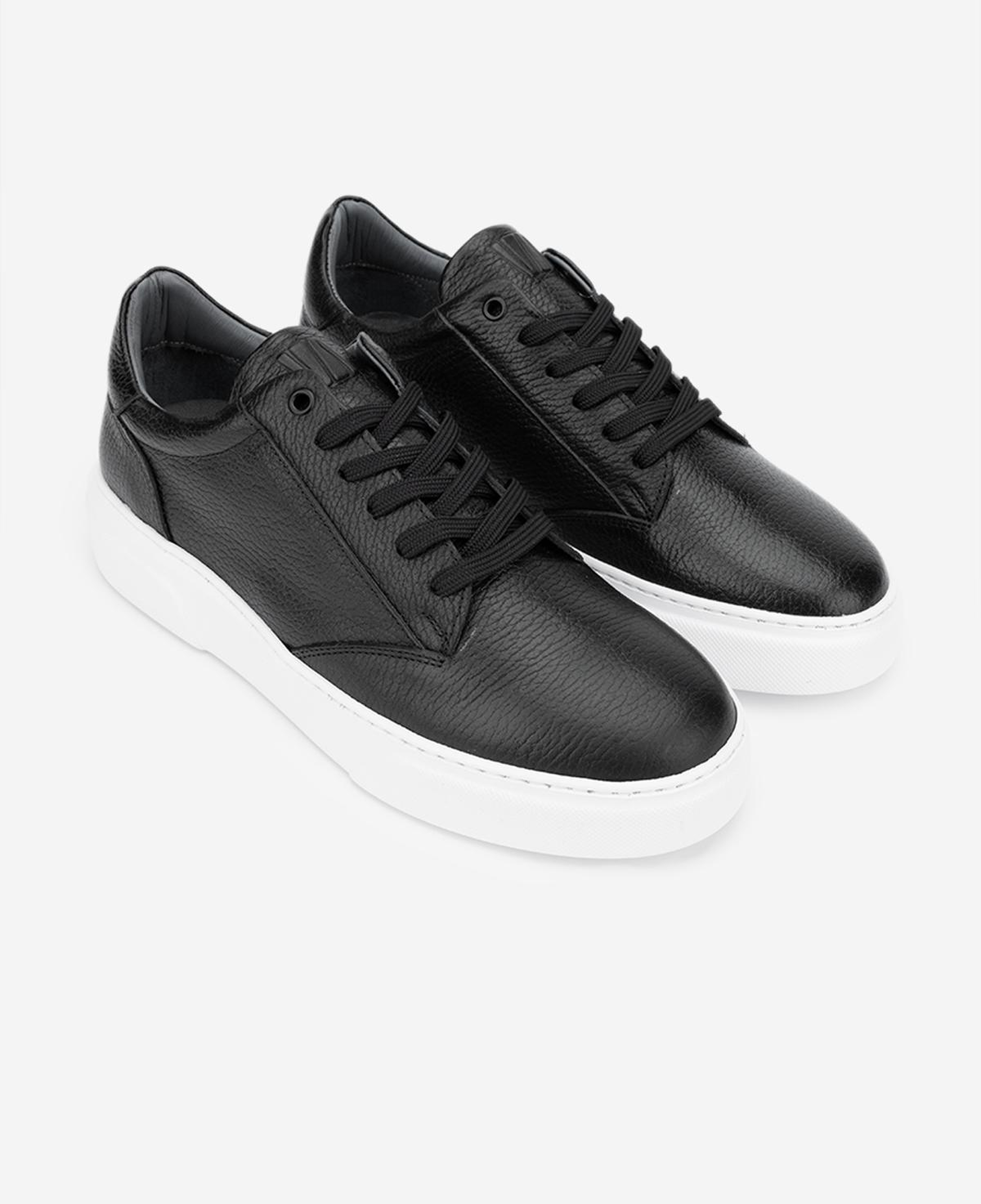 Valmenti Erkek Hakiki Deri Siyah Floter Sneakers & Spor Ayakkabı
