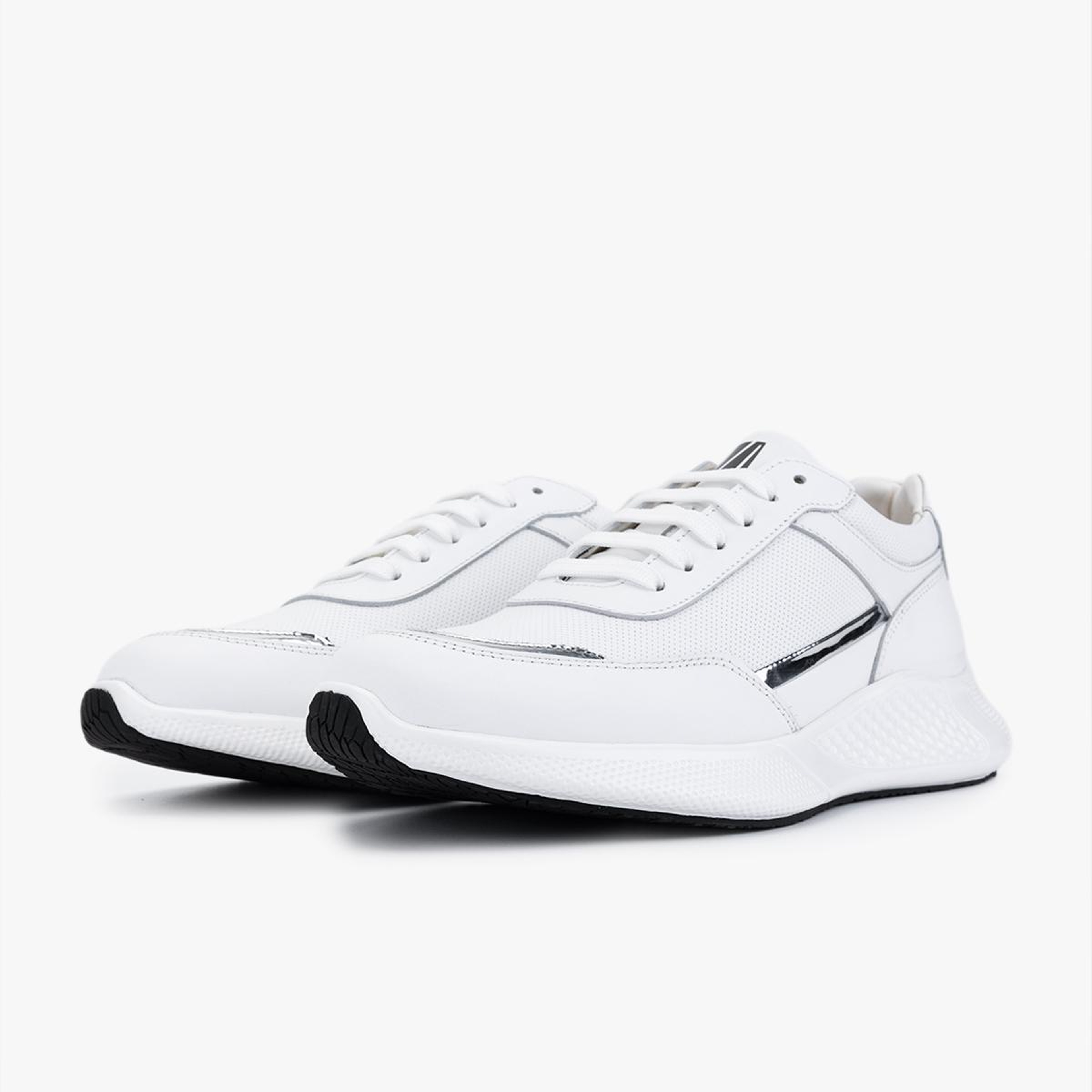 Valmenti Erkek Hakiki Deri Beyaz Sneakers & Spor Ayakkabı
