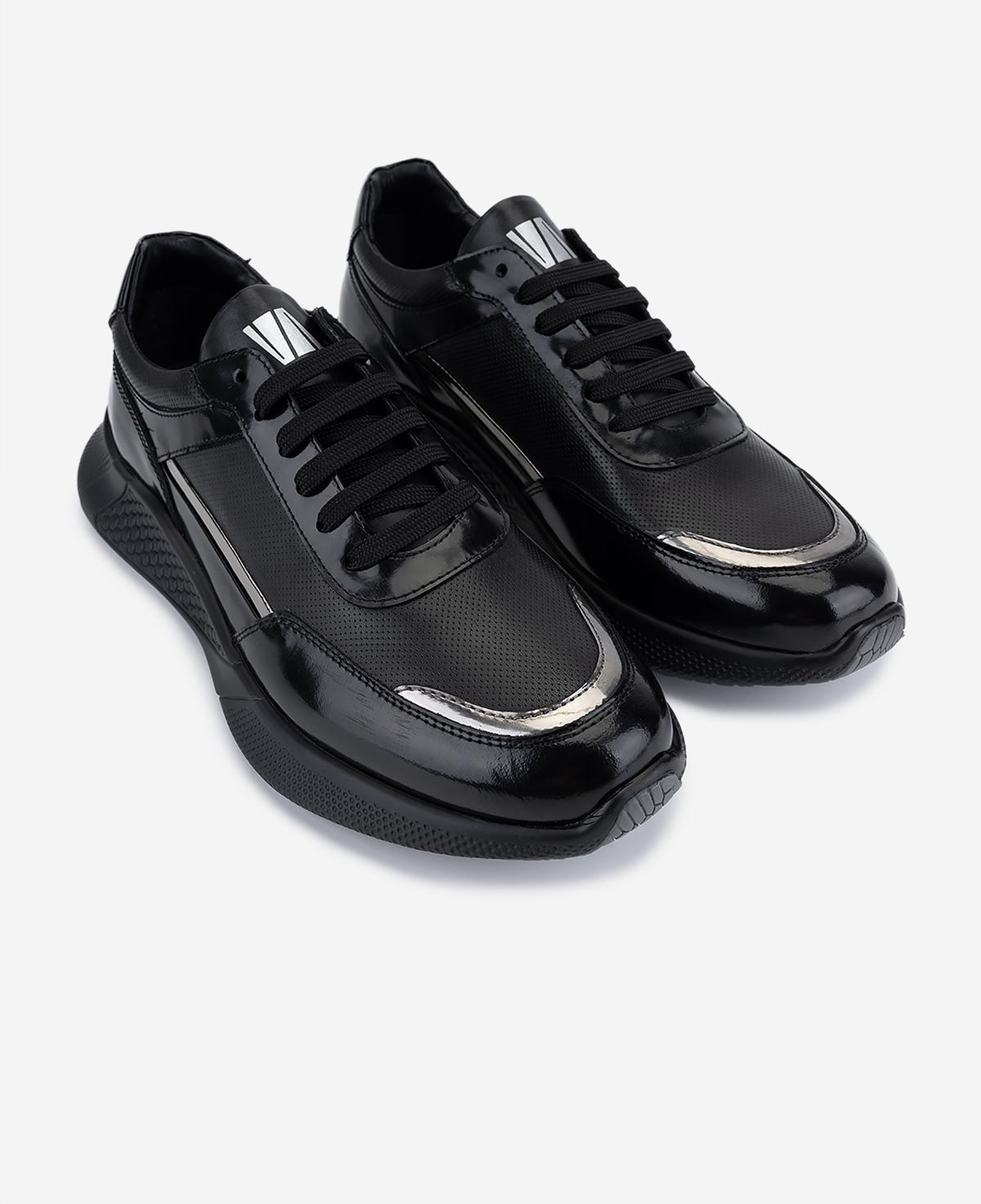 Valmenti Erkek Hakiki Deri Siyah Sneakers & Spor Ayakkabı