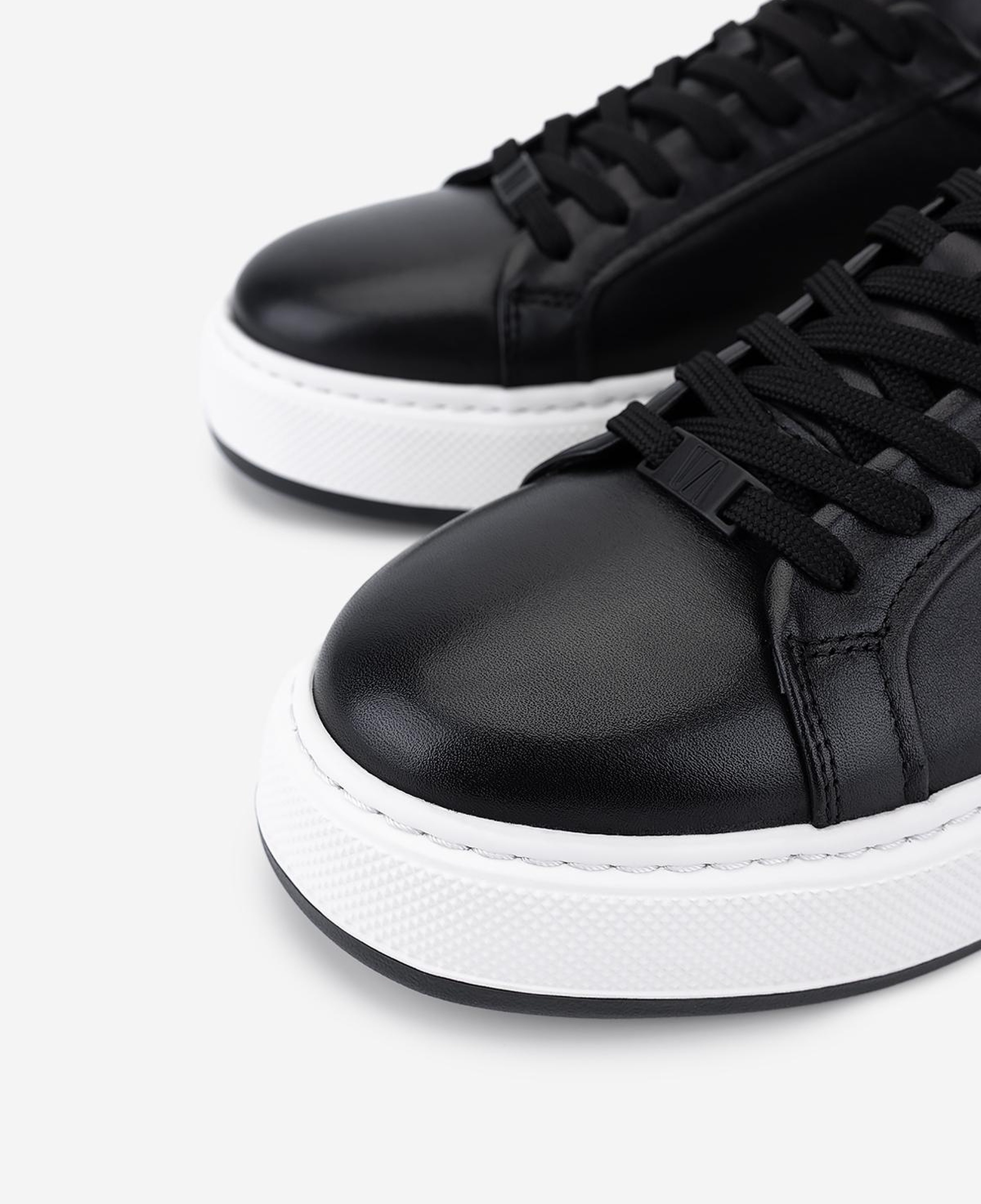 Valmenti Erkek Hakiki Deri Siyah Sneakers & Spor Ayakkabı