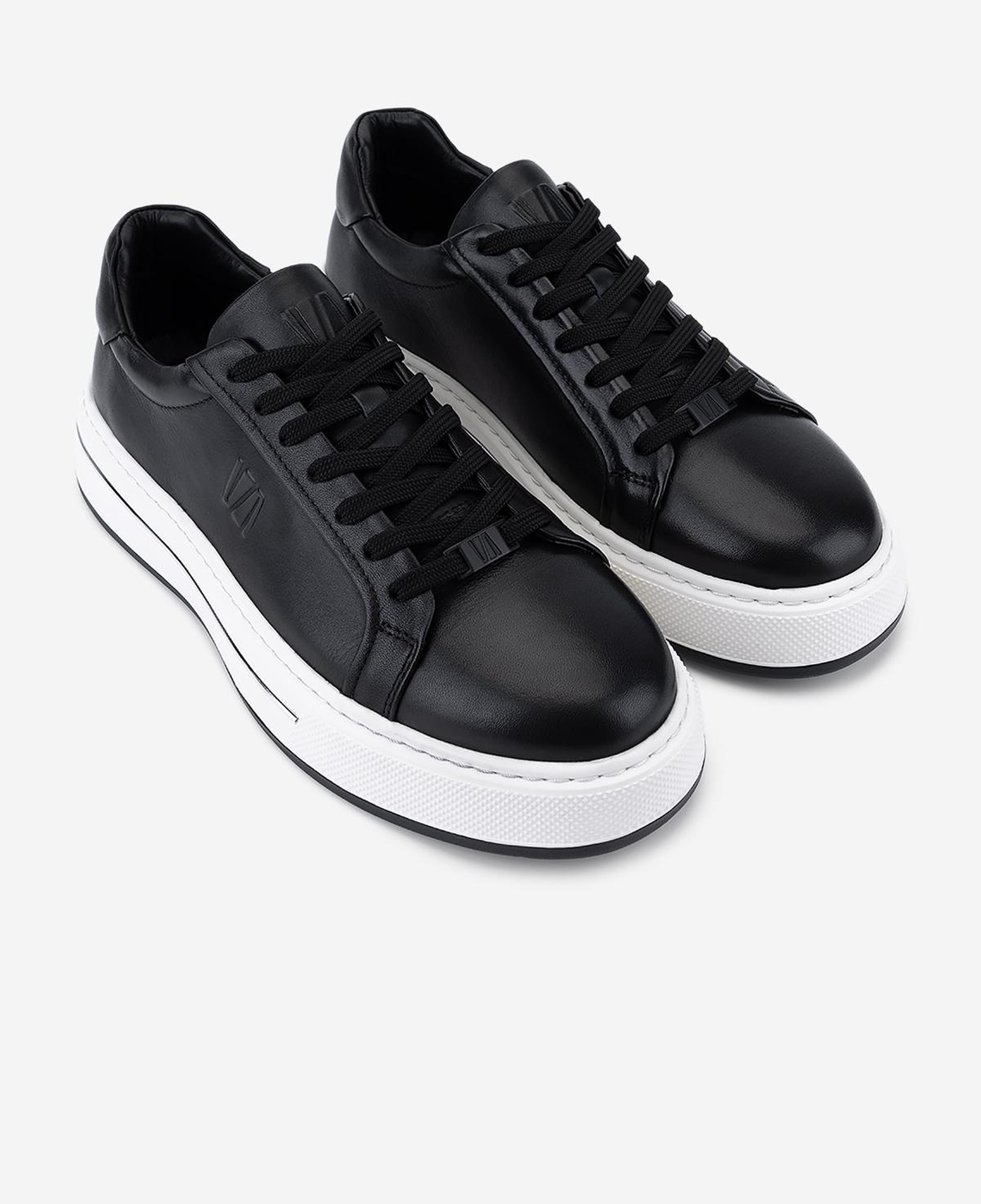Valmenti Erkek Hakiki Deri Siyah Sneakers & Spor Ayakkabı