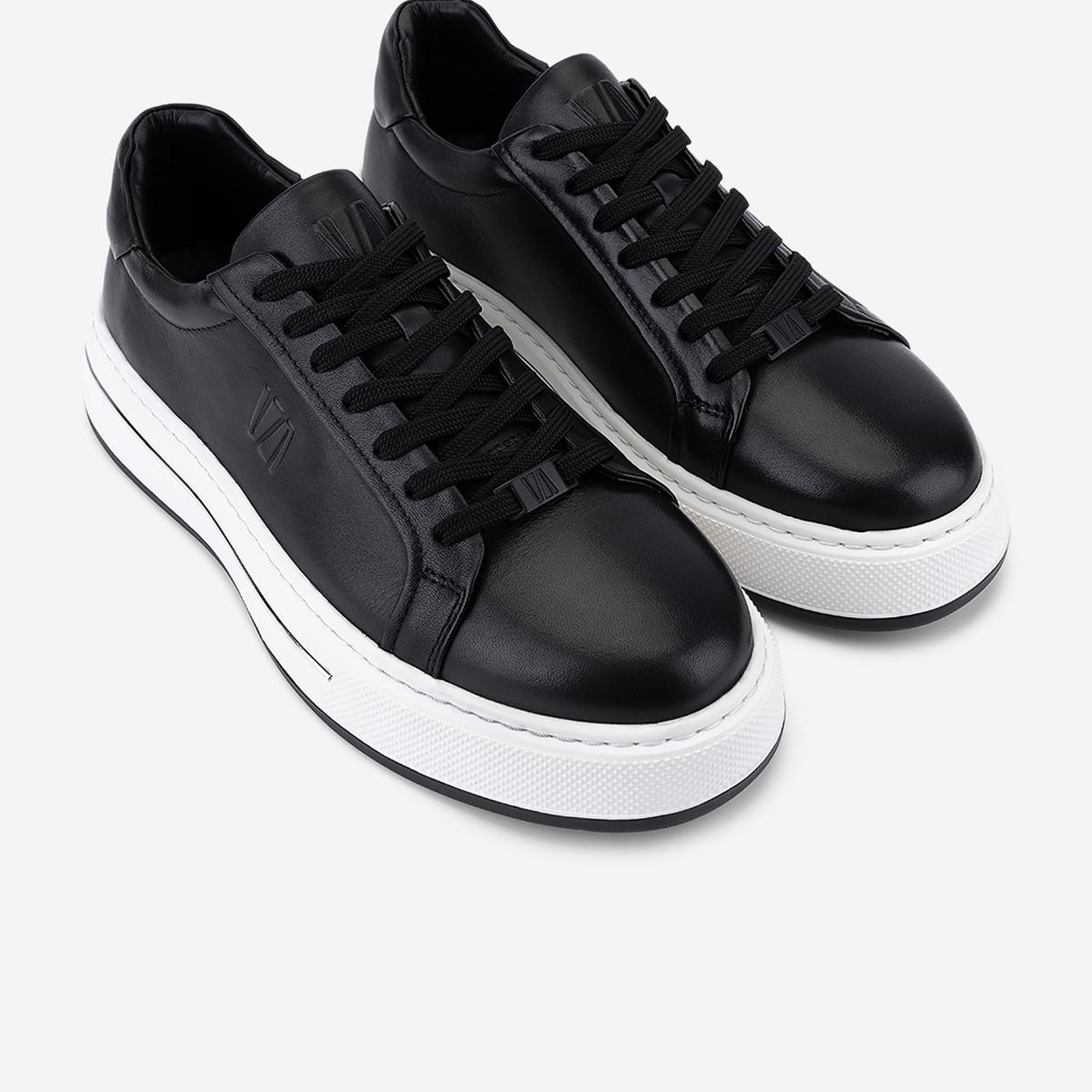 Valmenti Erkek Hakiki Deri Siyah Sneakers & Spor Ayakkabı