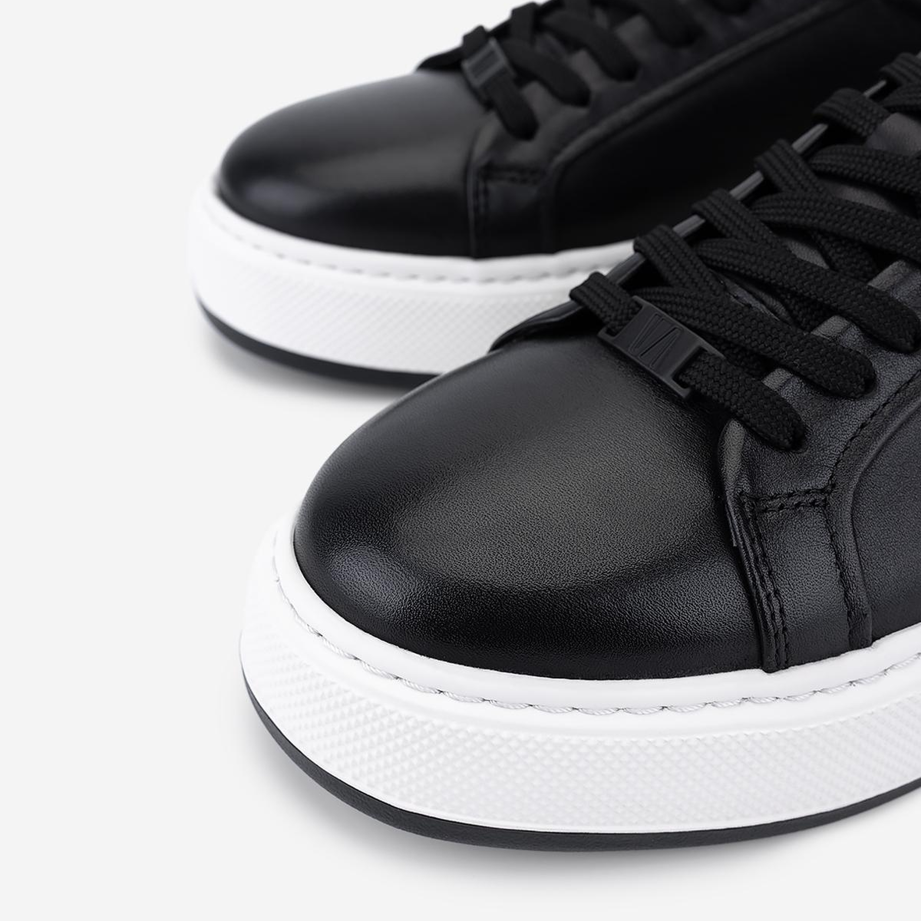 Valmenti Erkek Hakiki Deri Siyah Sneakers & Spor Ayakkabı
