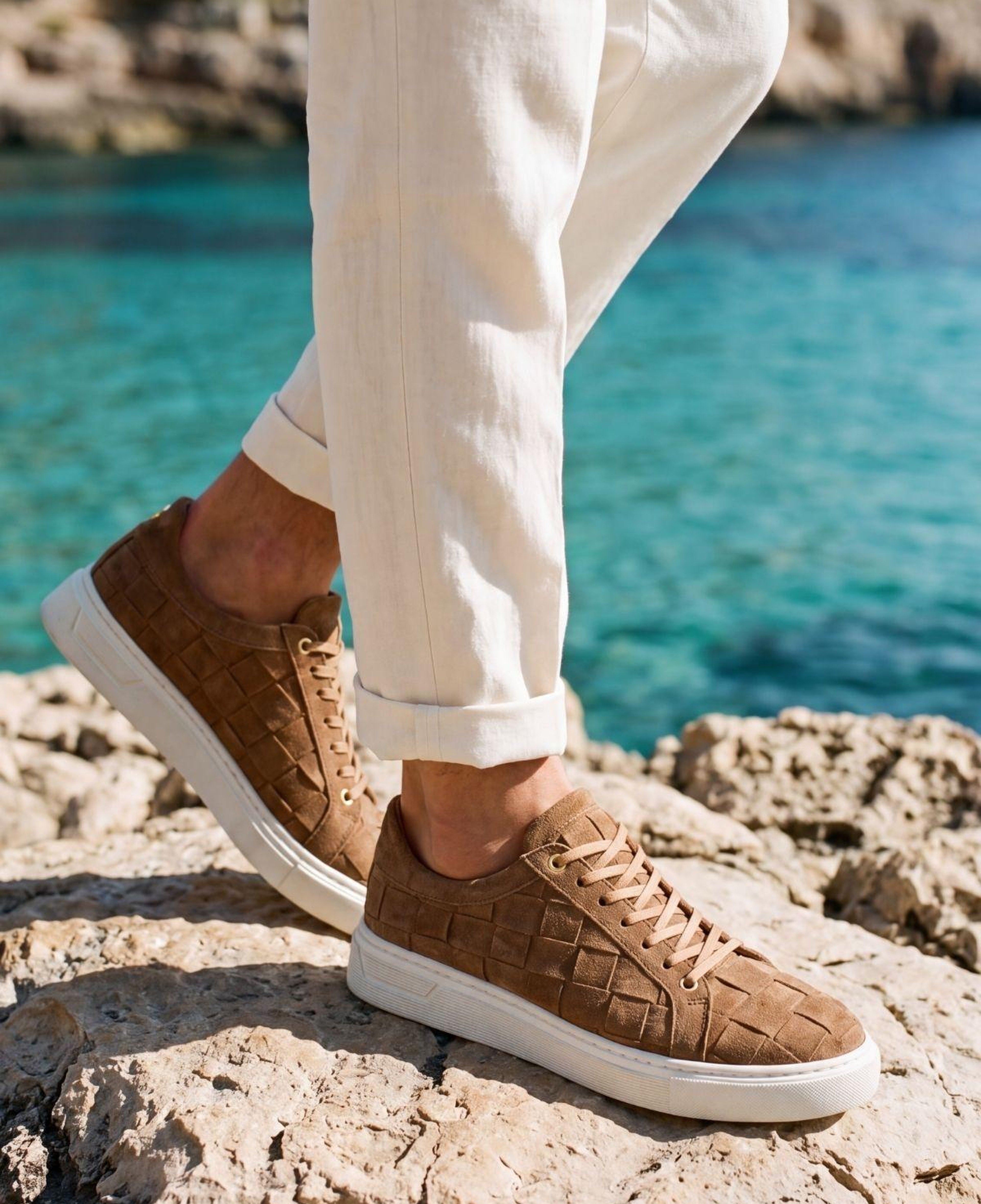 Valmenti Erkek Hakiki Deri Vizon Süet Sneakers & Spor Ayakkabı