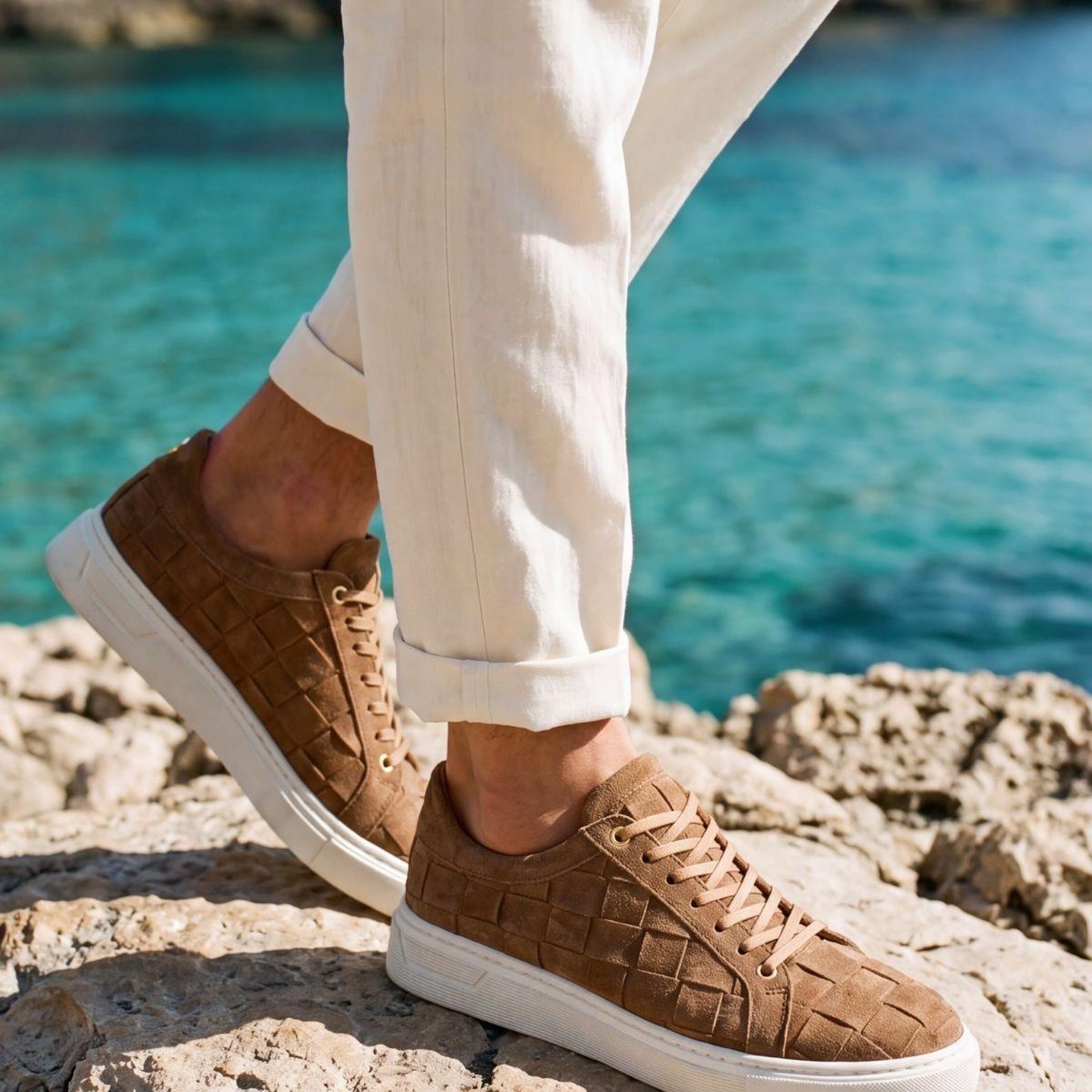 Valmenti Erkek Hakiki Deri Vizon Süet Sneakers & Spor Ayakkabı