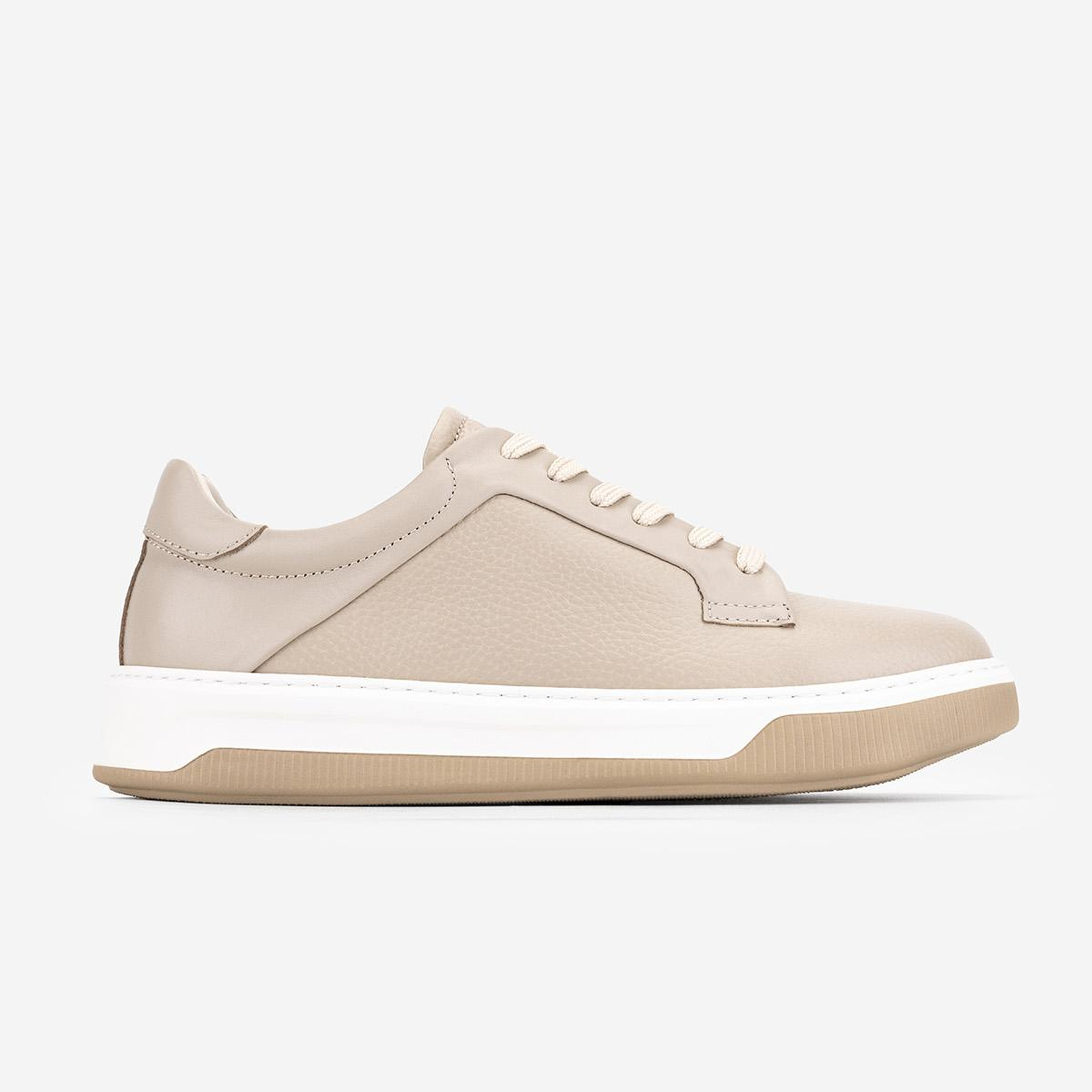 Valmenti Erkek Hakiki Deri Bej Sneakers & Spor Ayakkabı