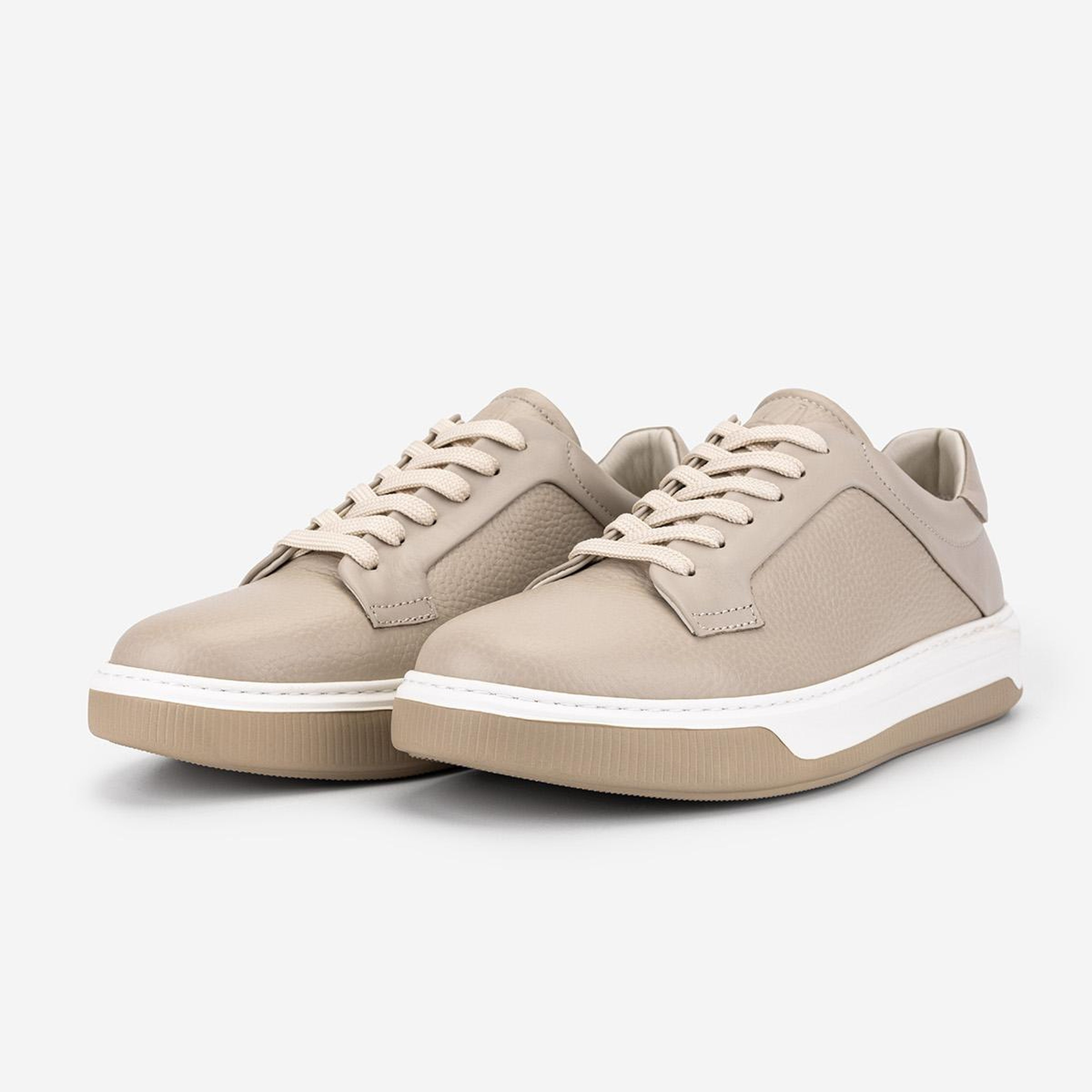 Valmenti Erkek Hakiki Deri Bej Sneakers & Spor Ayakkabı