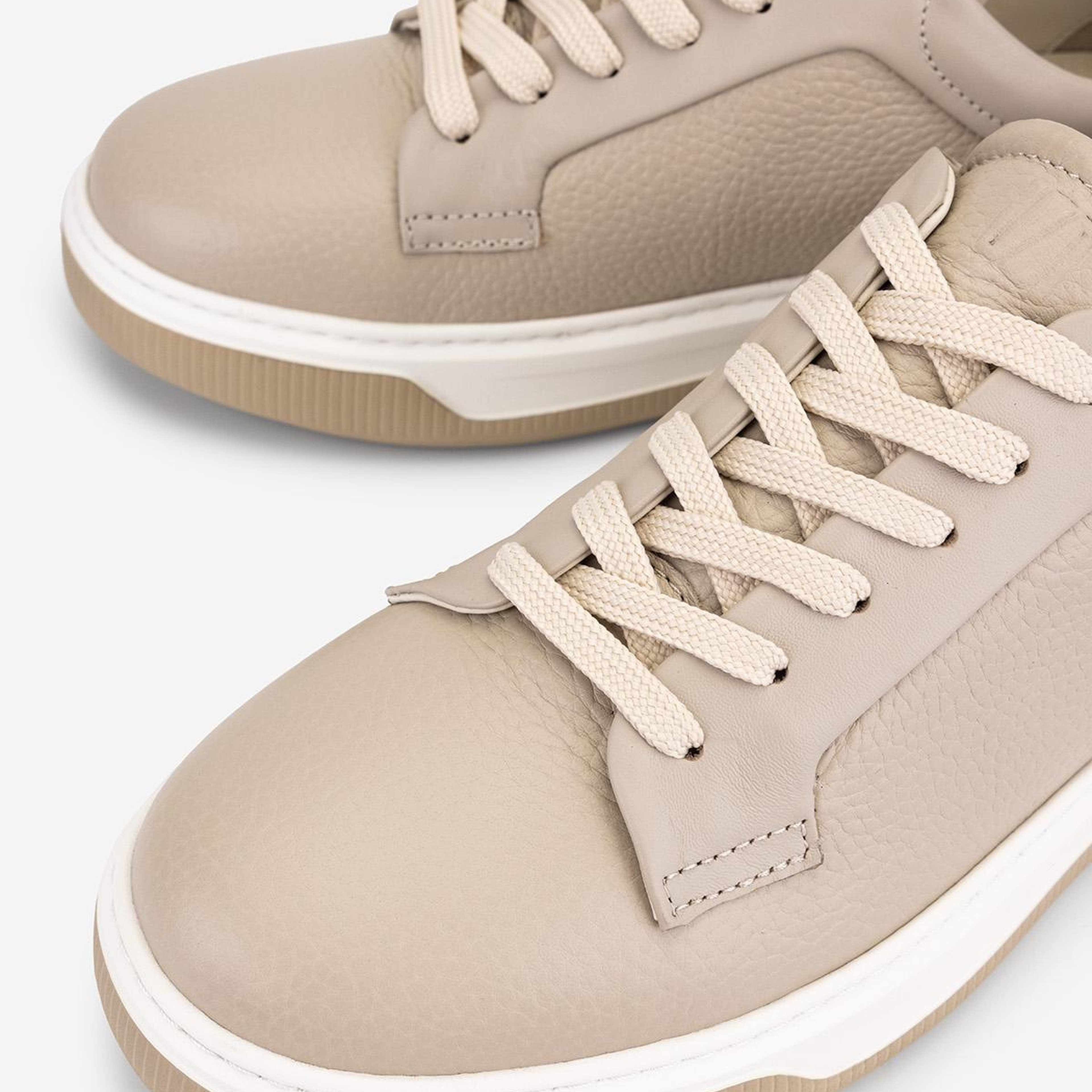 Valmenti Erkek Hakiki Deri Bej Sneakers & Spor Ayakkabı